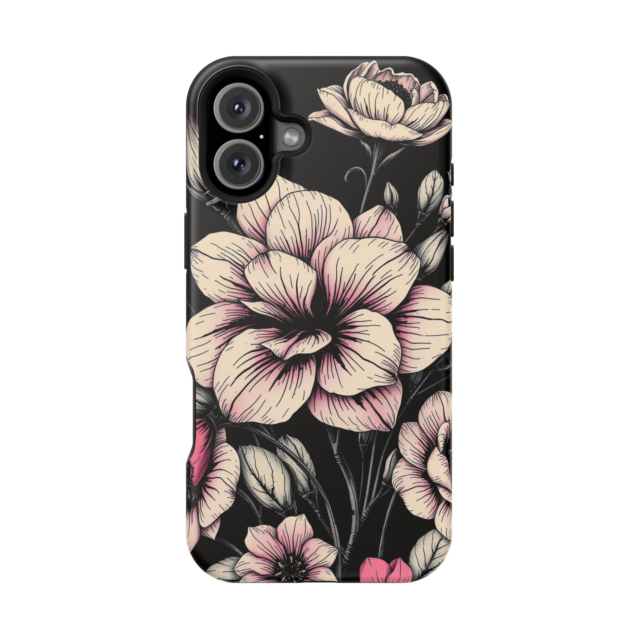 iPhone Floral Dark Academia Gothic Ink Slim Everyday Designer Case · iPhone Case