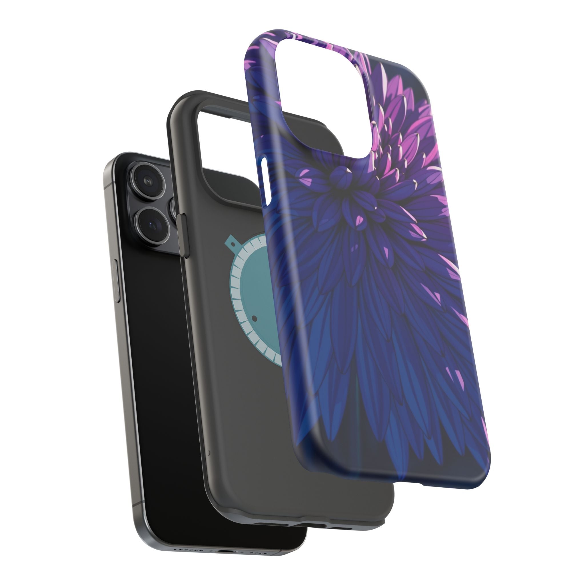 iPhone Indigo And Violet Chrysanthemum Classic Soft iPhone Finish · iPhone Case