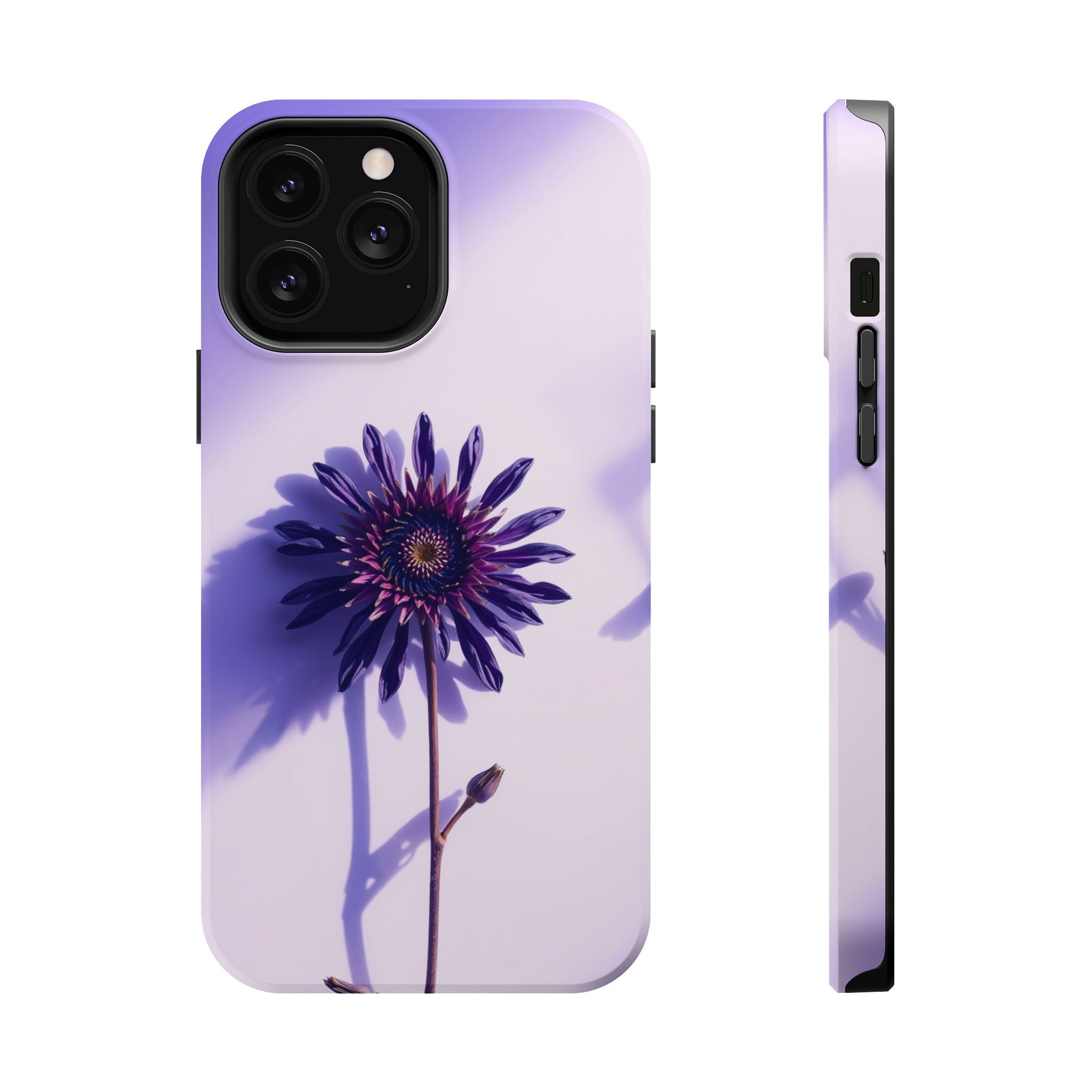 iPhone Indigo And Violet Dried Flower Flat Lay Soft iPhone Finish · iPhone Case