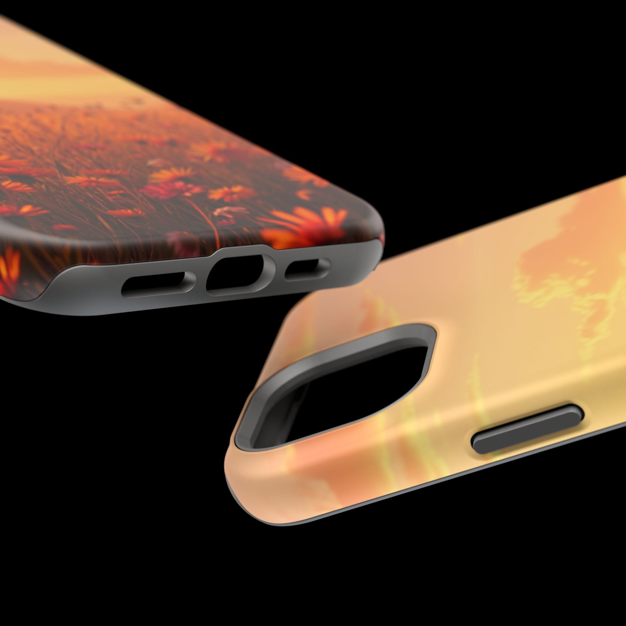 iPhone Sunset Amber And Peach Wildflower Field Soft iPhone Finish · iPhone Case