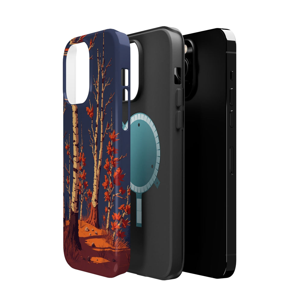 iPhone Birch Grove Pixel Art -Bit Bold Modern Everyday Snap Case · iPhone Case