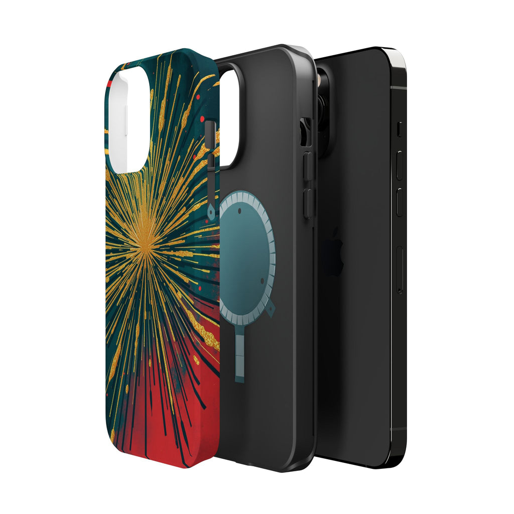 iPhone Gold Foil Burst Dark Gothic Ink Slim Everyday Designer Case · iPhone Case