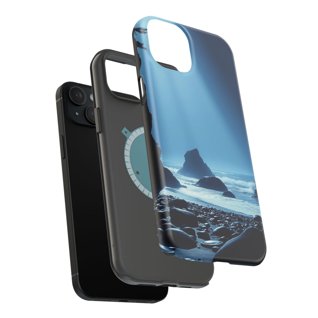 iPhone Midnight Blue And Silver Pebble Beach Slim iPhone Everyday · iPhone Case