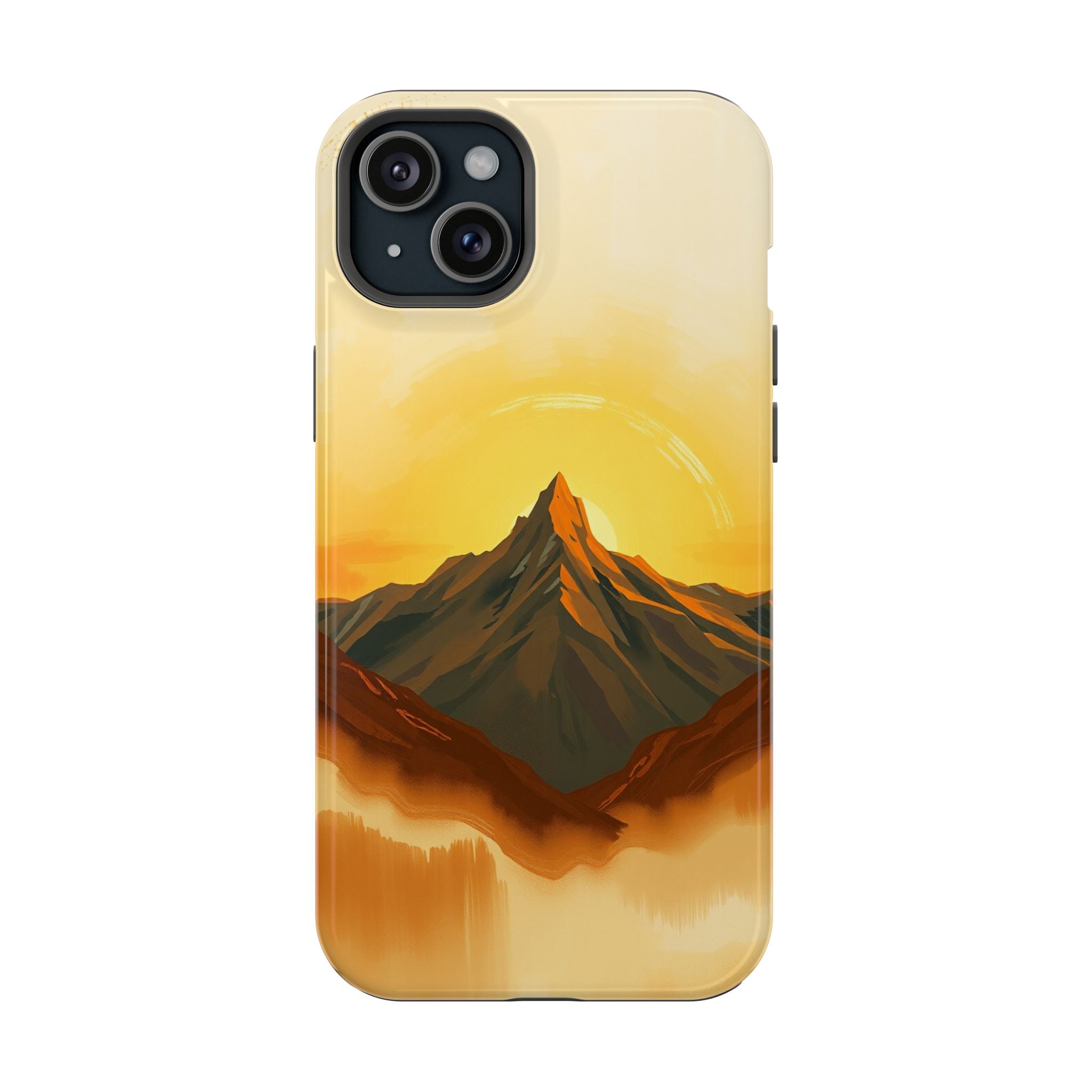 iPhone Mustard And Rust Mountain at Sunrise Slim iPhone Everyday · iPhone Case