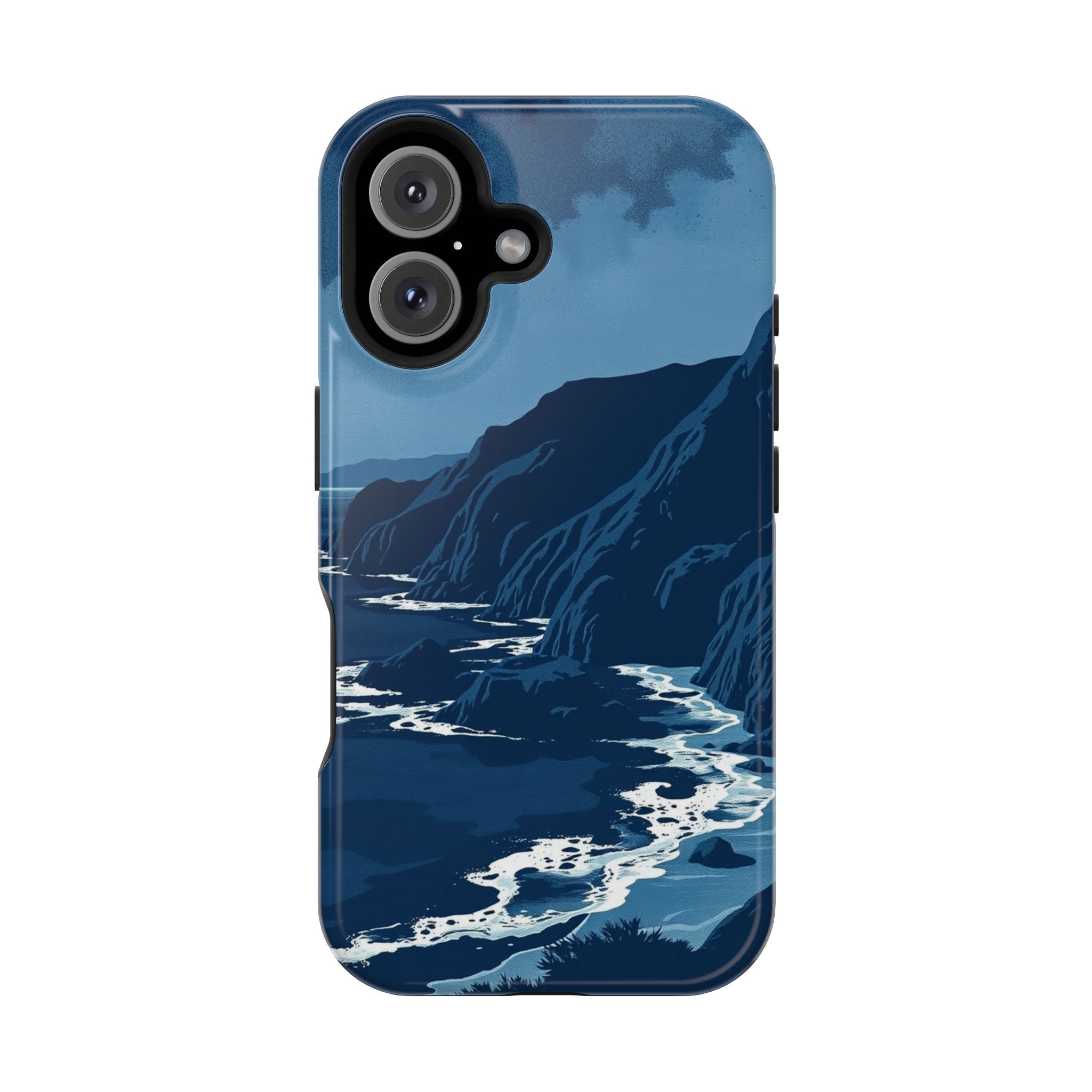 iPhone Midnight Blue And Silver Hibiscus Coast Carry Case Slim Snap Case · iPhon