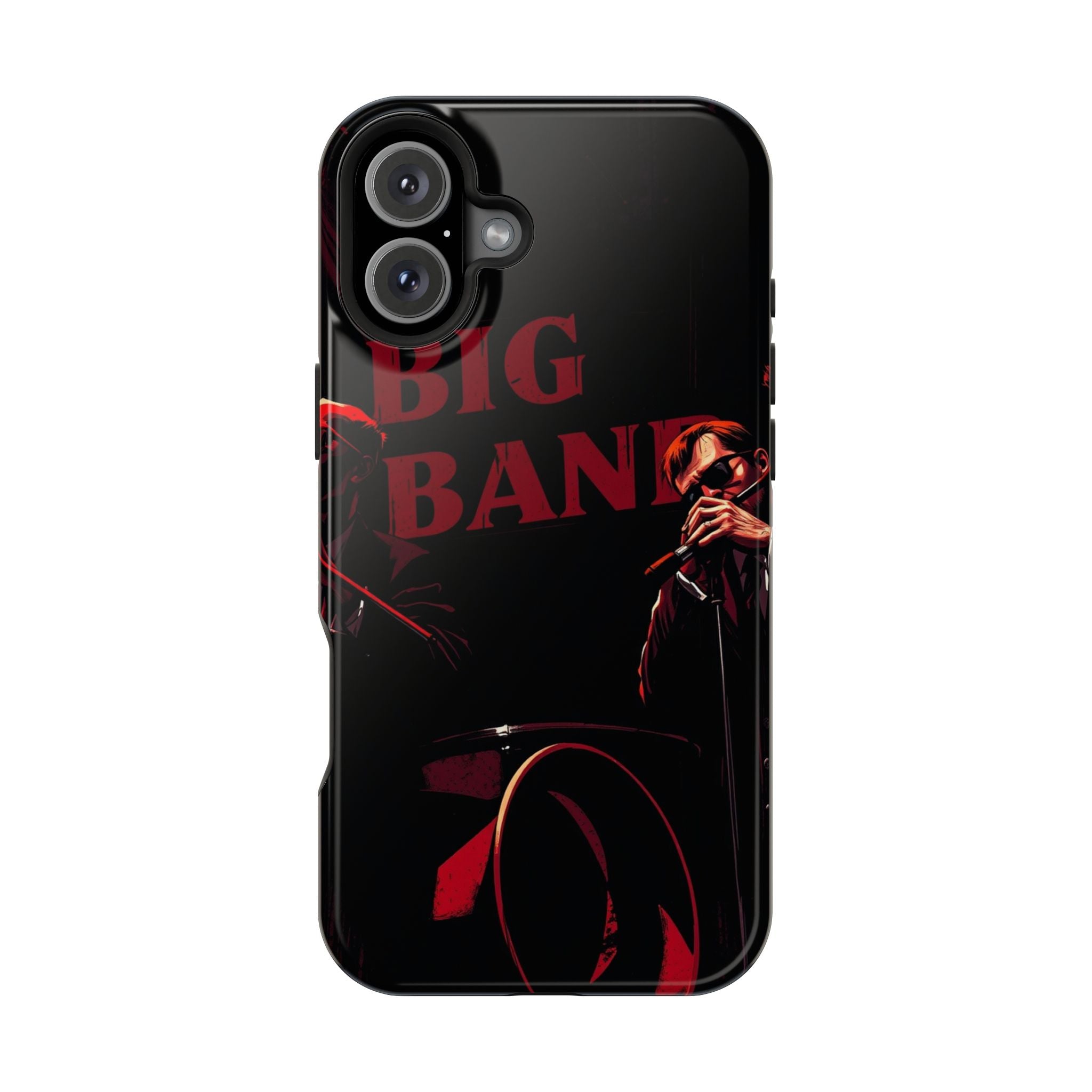 iPhone Black And Crimson Big Band Era Slim Everyday Designer Case · iPhone Case