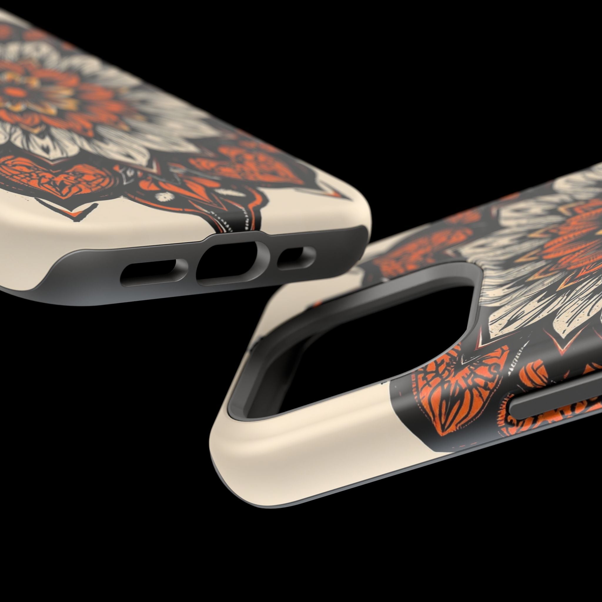 iPhone Burnt Orange And Sand Floral Mandala Slim Snap Cas Carry Case · iPhone Ca