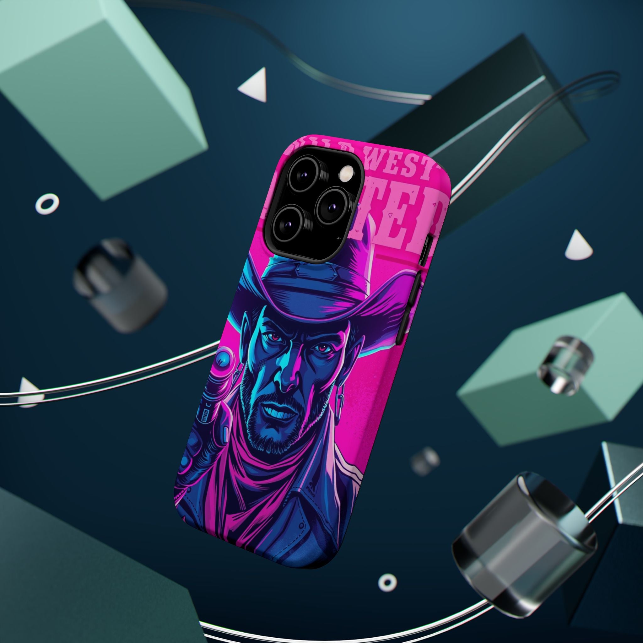 iPhone Wild West Wanted Neon Cyberpunk Slim Everyday Designer Case · iPhone Case