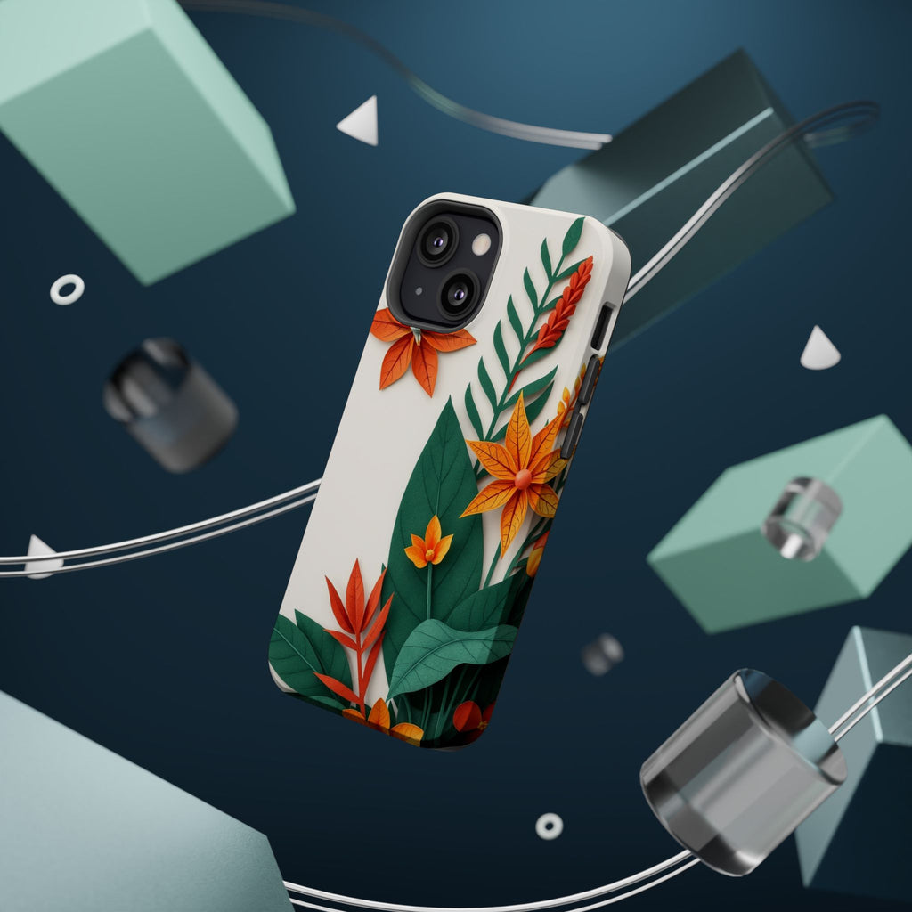 iPhone Jungle Floral Paper Cut Art Bold Modern Everyday Snap Case · iPhone Case