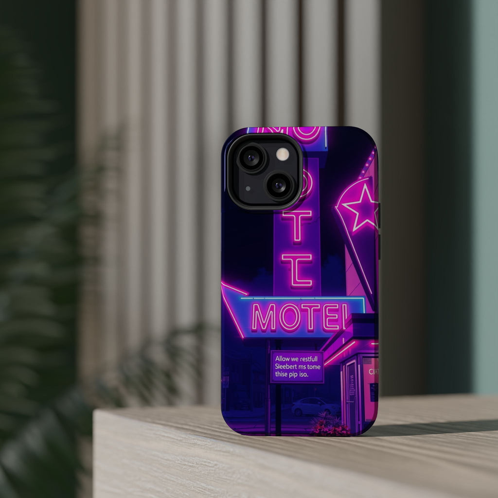 iPhone Neon Sign Motel Enchanted Art Slim Everyday Designer Case · iPhone Case