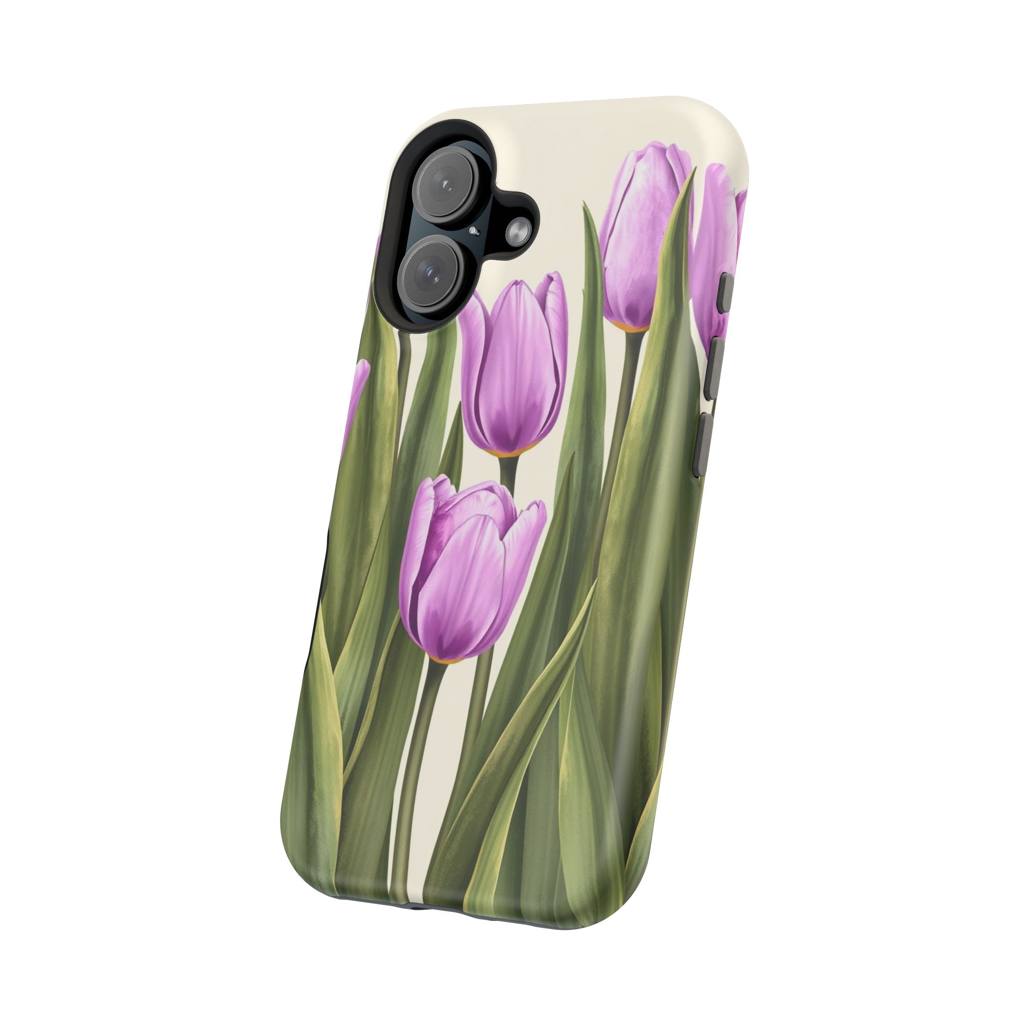 iPhone Tulip Row Electric Art 14 Bold Modern Everyday Snap Case · iPhone Case