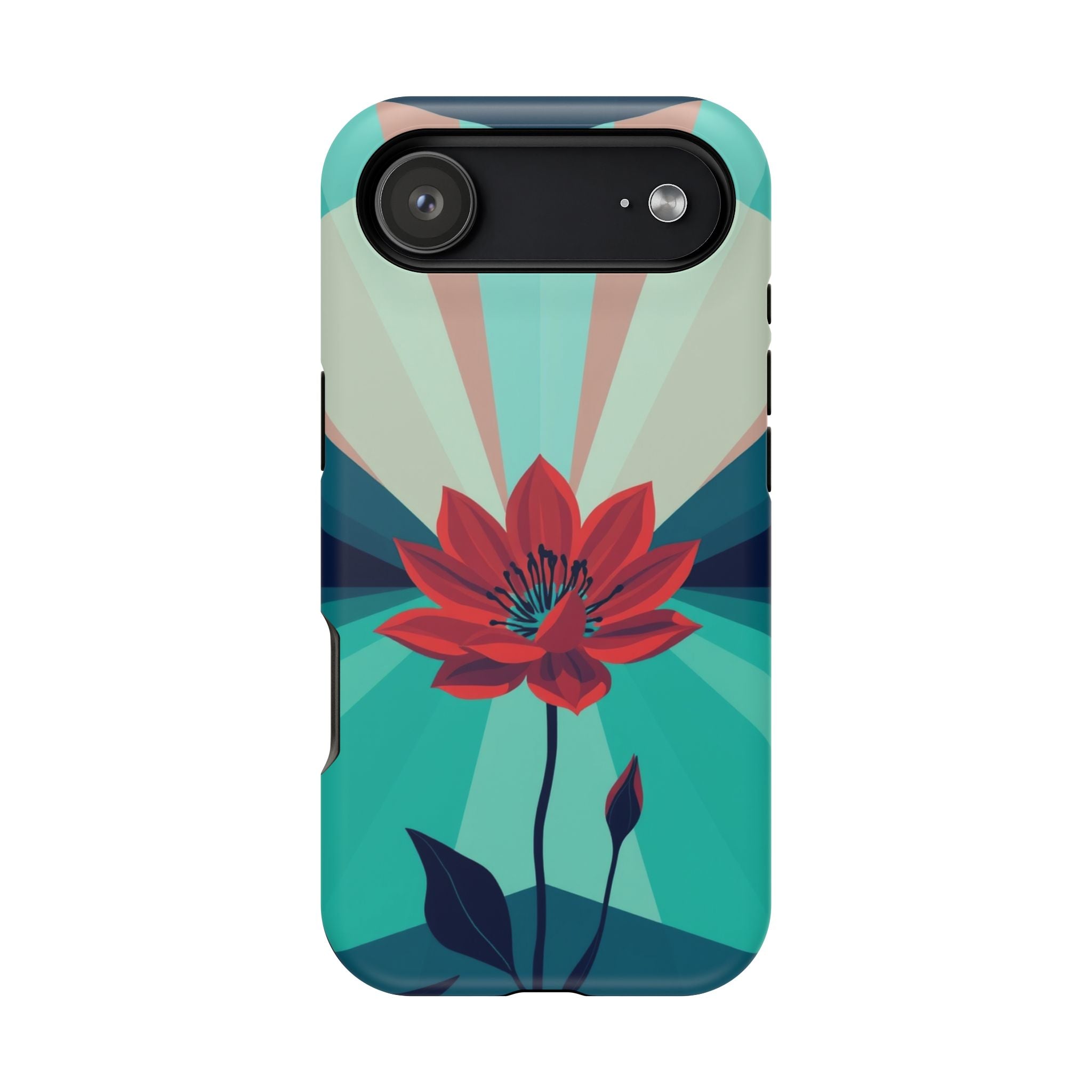 iPhone Teal And Coral Night Bloomer Slim Everyday Designer Case · iPhone Case