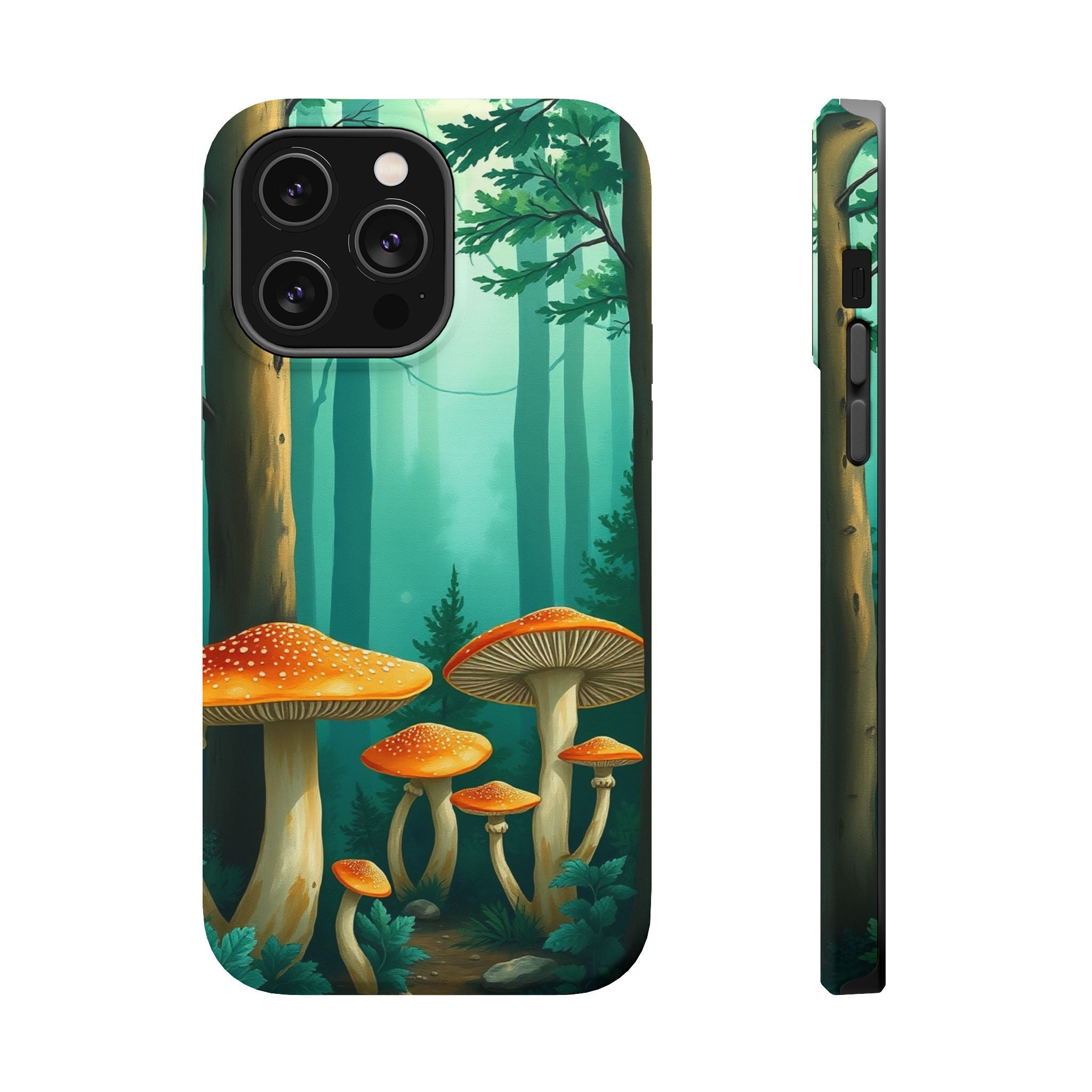 iPhone Mushroom Forest Oil Painting Impressionist iPhone Clean Minimal · iPhone