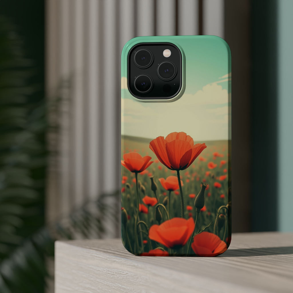 iPhone Radiant Poppy Field Design Bold Modern Everyday Snap Case · iPhone Case