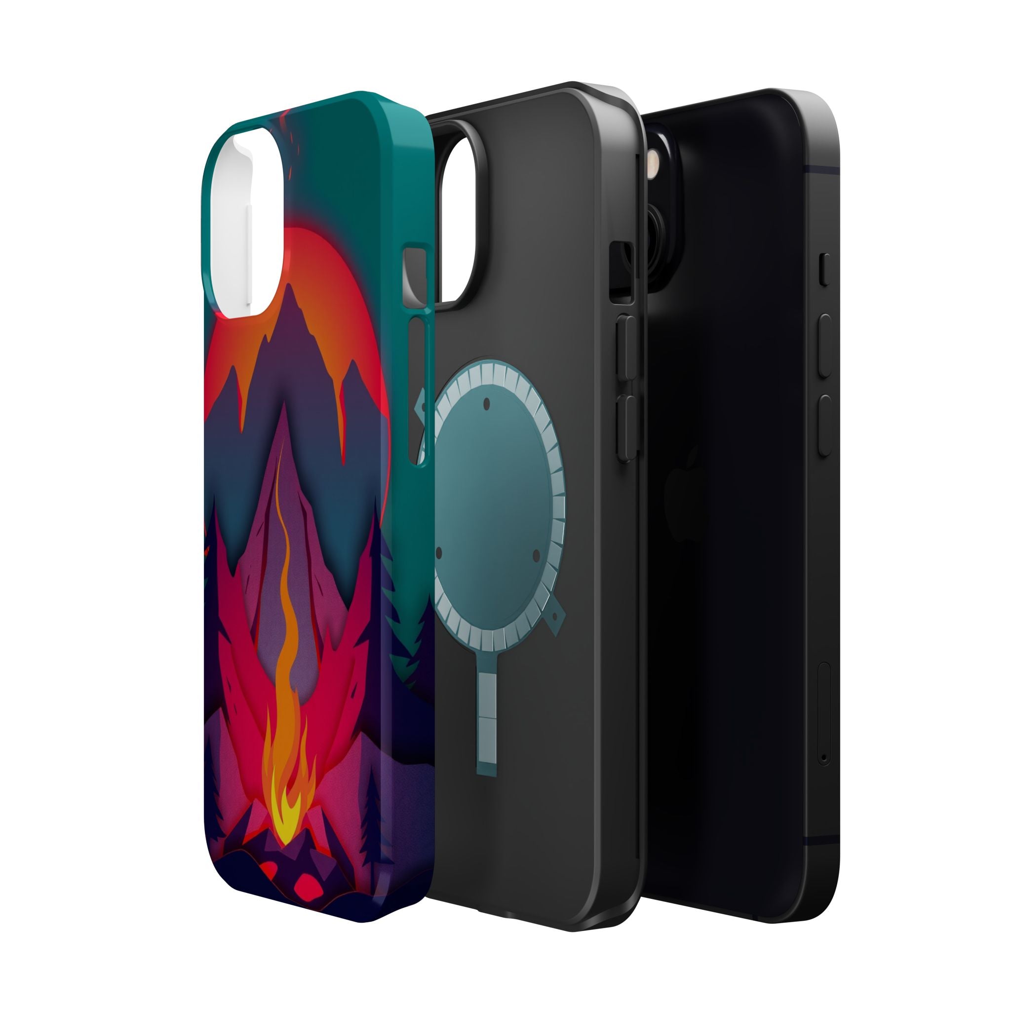 iPhone Cyan And Magenta Wildfire Glow Slim Everyday iPhone 12 Designer · iPhone