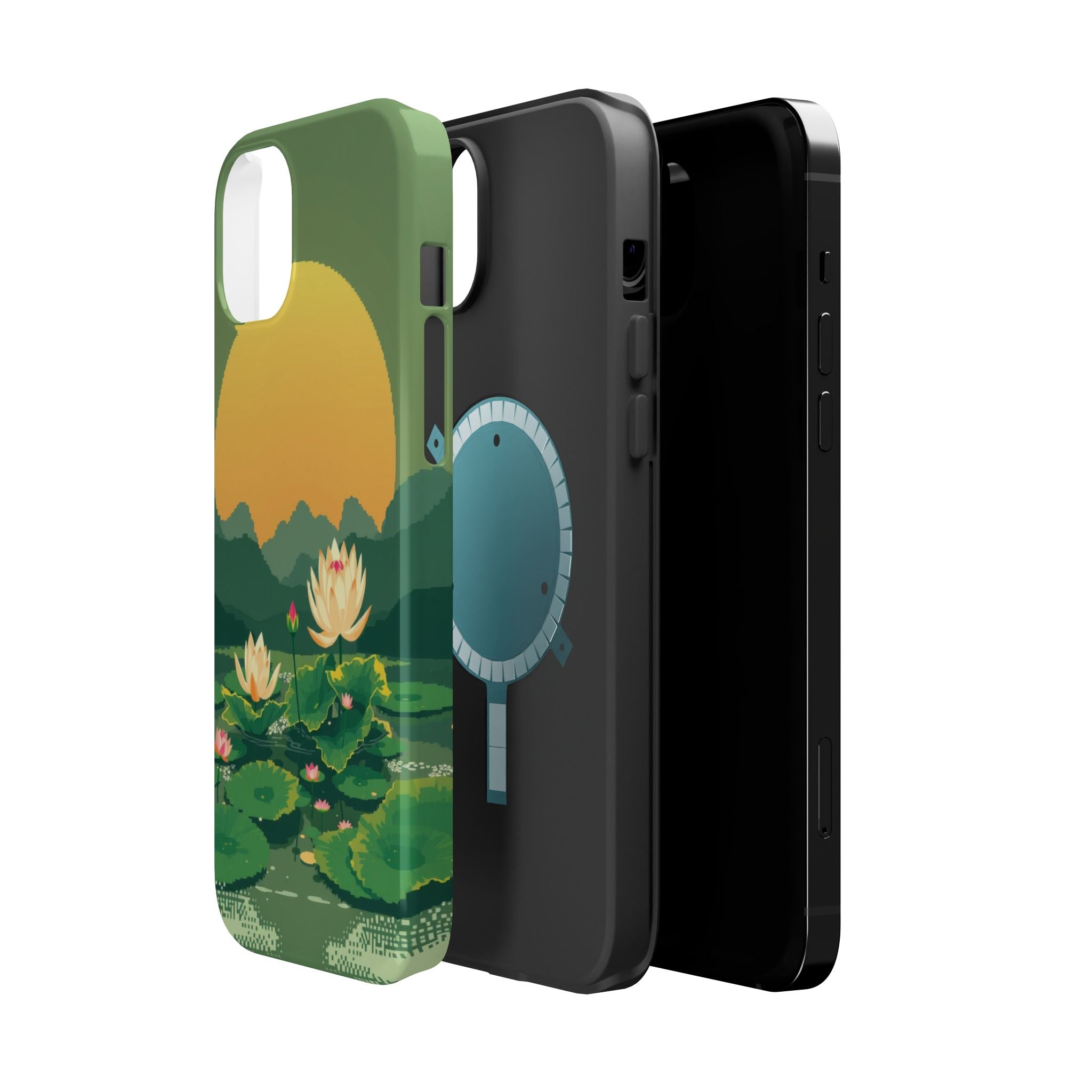 iPhone Lotus Pond Enchanted Art Slim Everyday Designer Case · iPhone Case
