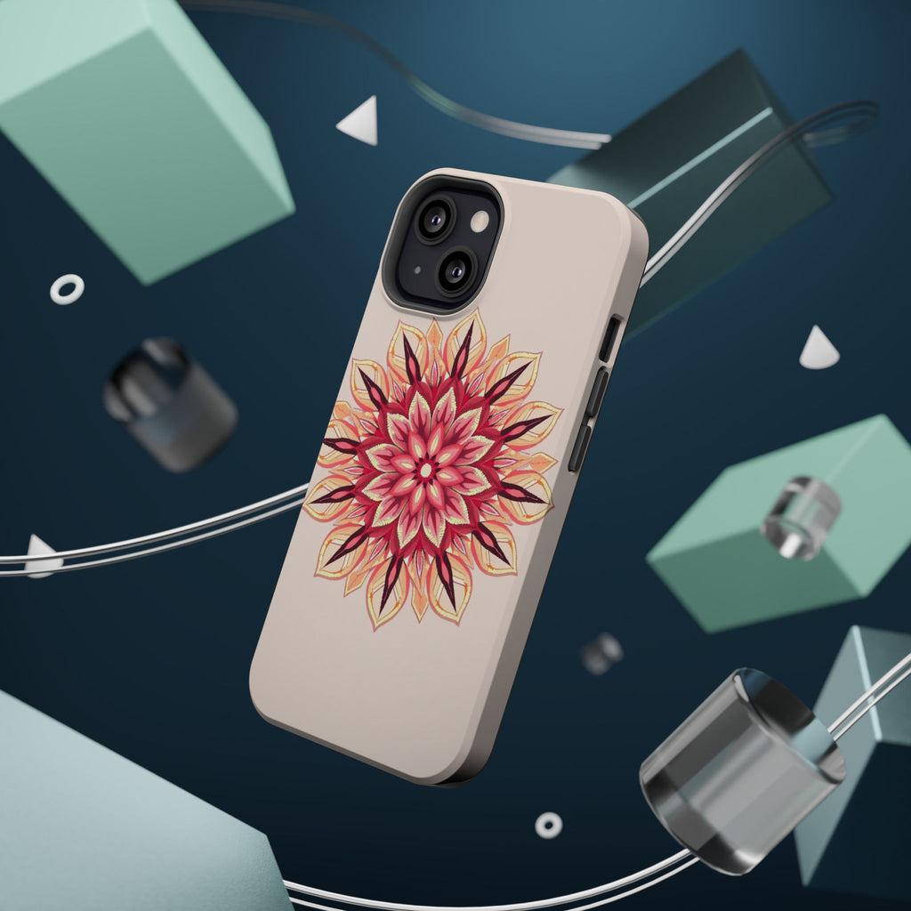 iPhone Floral Mandala Pixel Art -Bit Slim Everyday Designer Case · iPhone Case