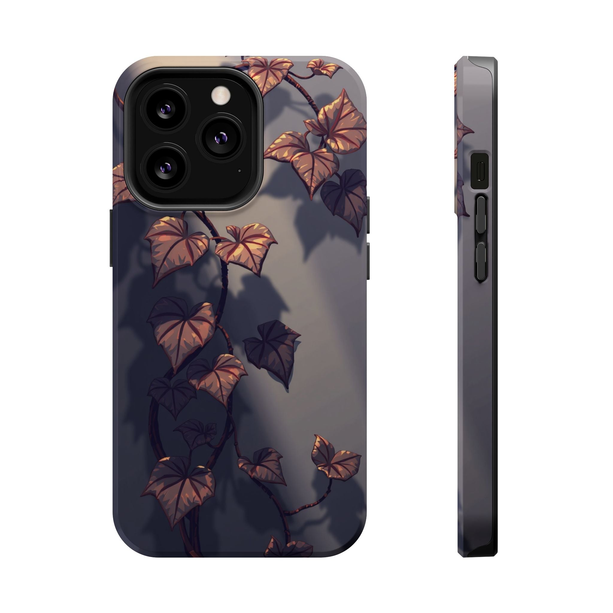 iPhone Charcoal And Copper Art Nouveau Vine Soft iPhone 13 Finish · iPhone Case