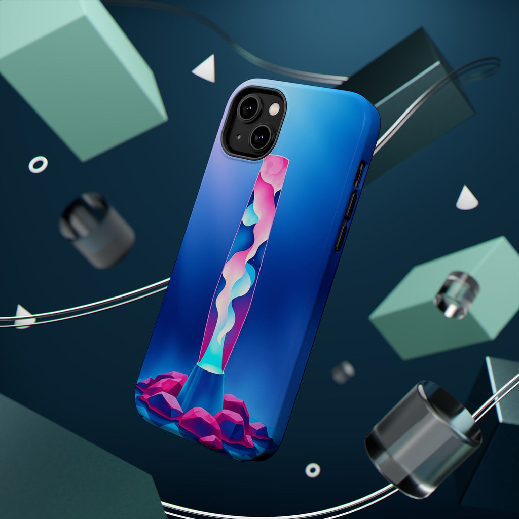 iPhone Cyan And Magenta Lava Lamp Flow Slim Everyday Designer Case · iPhone Case