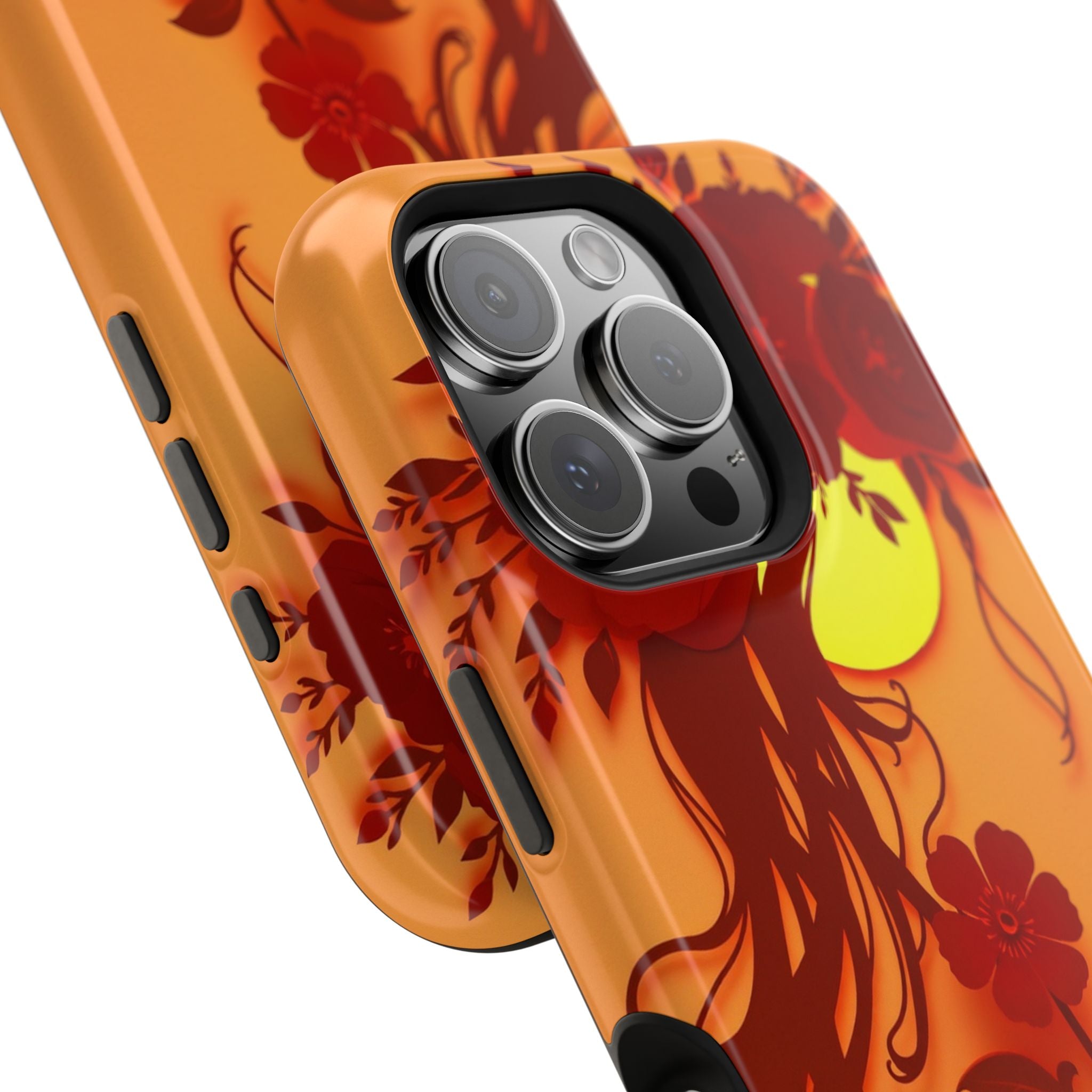iPhone Sunset Amber And Peach Floral Crown Slim iPhone Everyday · iPhone Case
