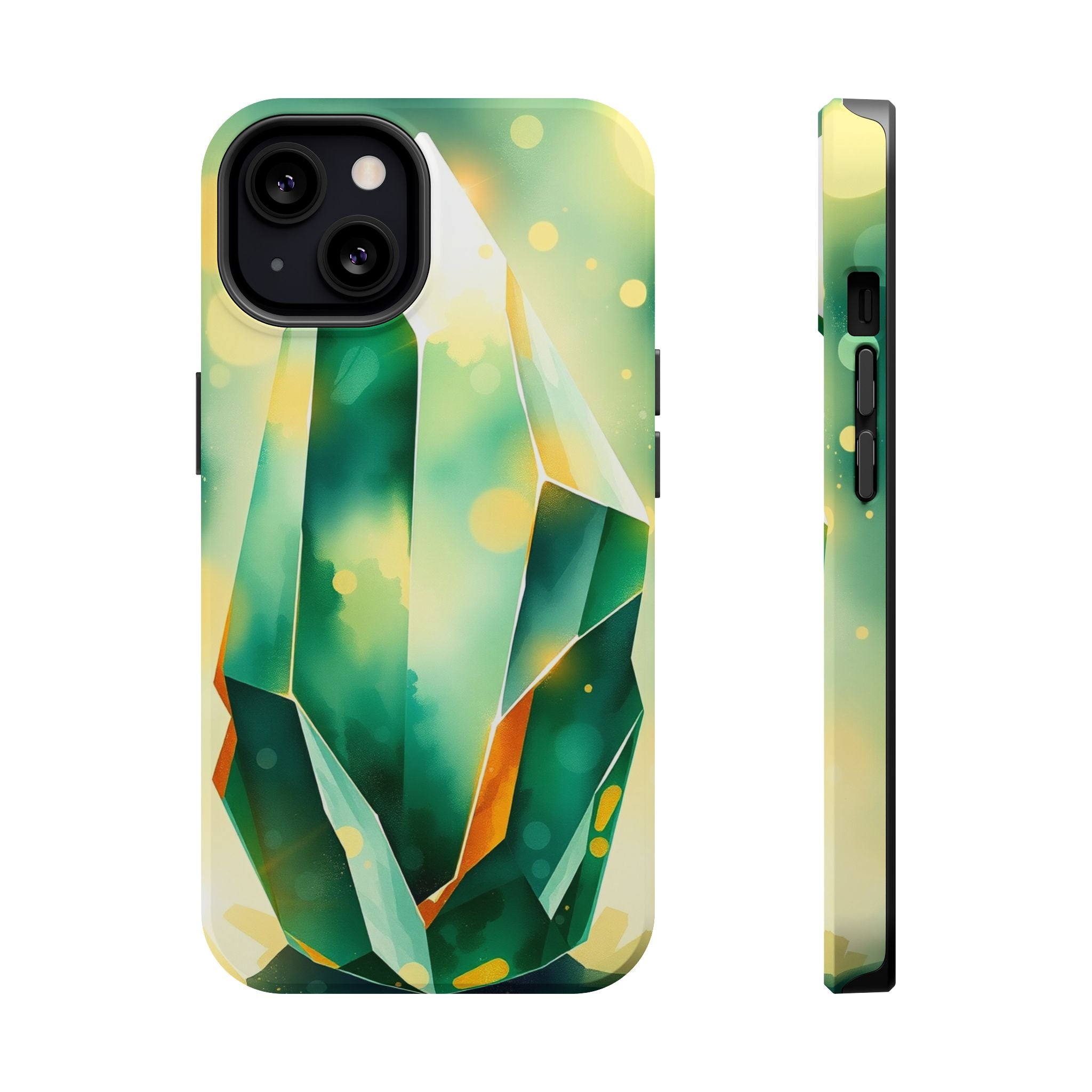 iPhone Emerald Green And Gold Crystal Prism Slim iPhone Everyday · iPhone Case