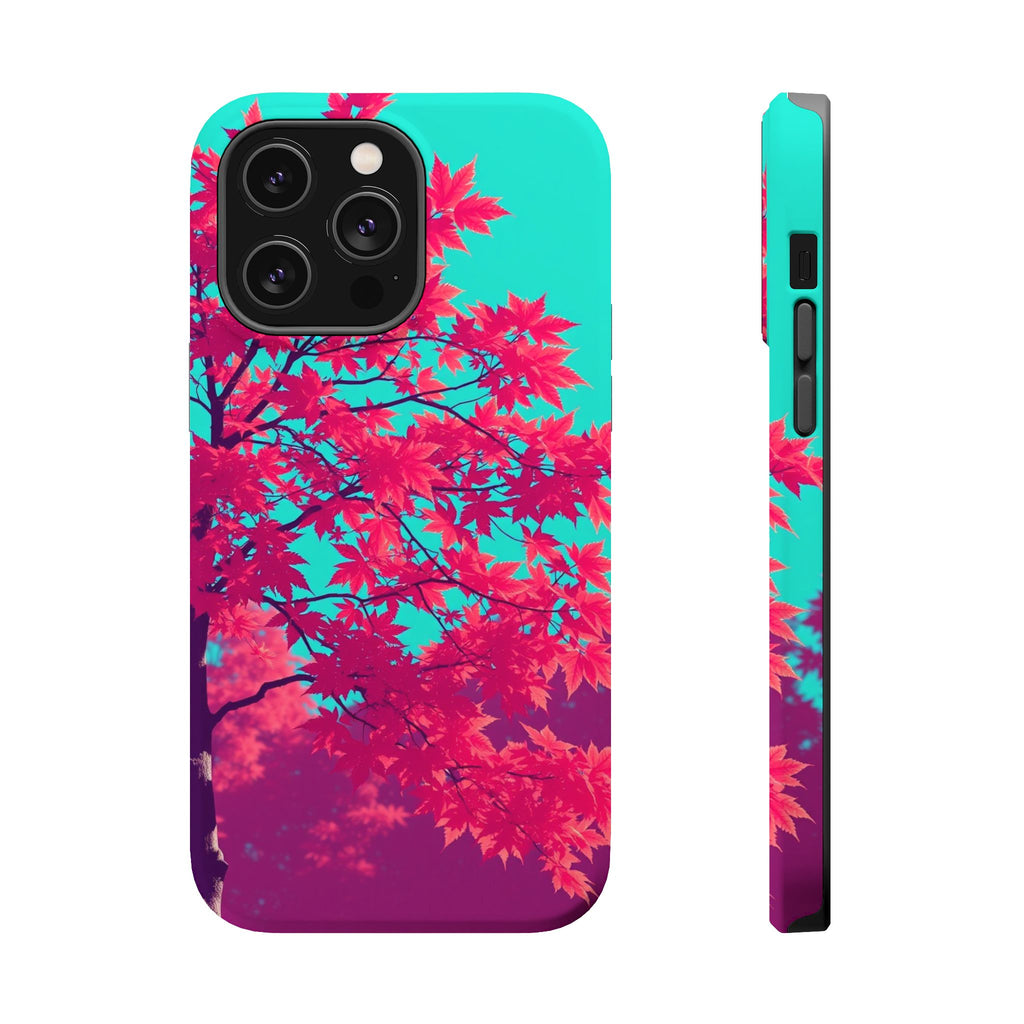 iPhone Cyan And Magenta Autumn Maple Slim Everyday iPhone 16 Designer · iPhone C