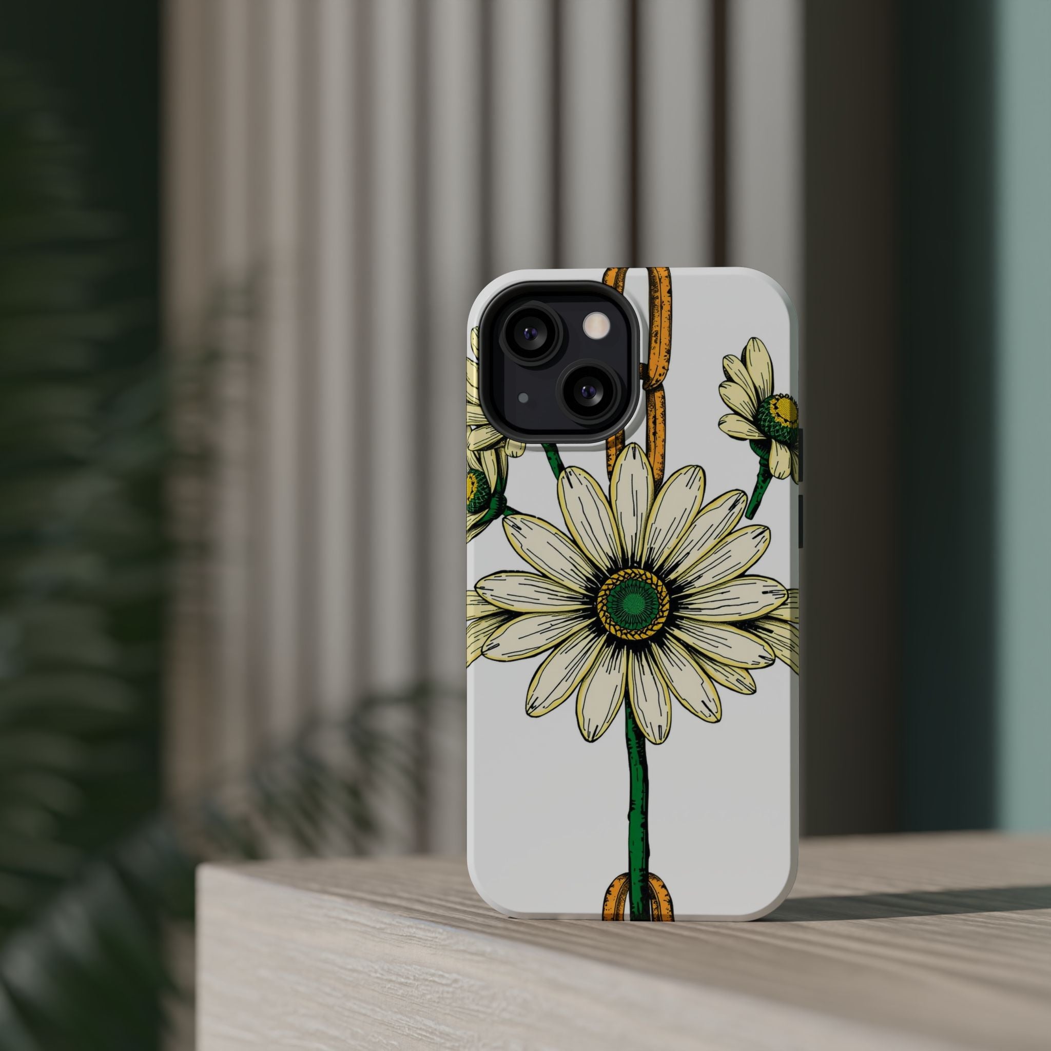 iPhone Daisy Chain Dark Gothic Ink Bold Modern Everyday Snap Case · iPhone Case