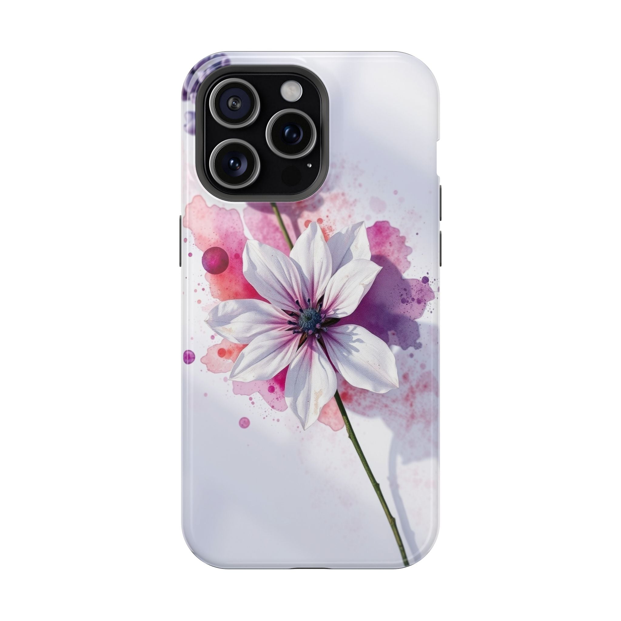 iPhone Floral Watercolor Splash Bold Art Slim Everyday iPhone 15 · iPhone Case