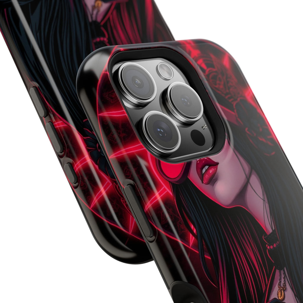 iPhone Black And Crimson Art Nouveau Female Slim Everyday Designer Case · iPhone