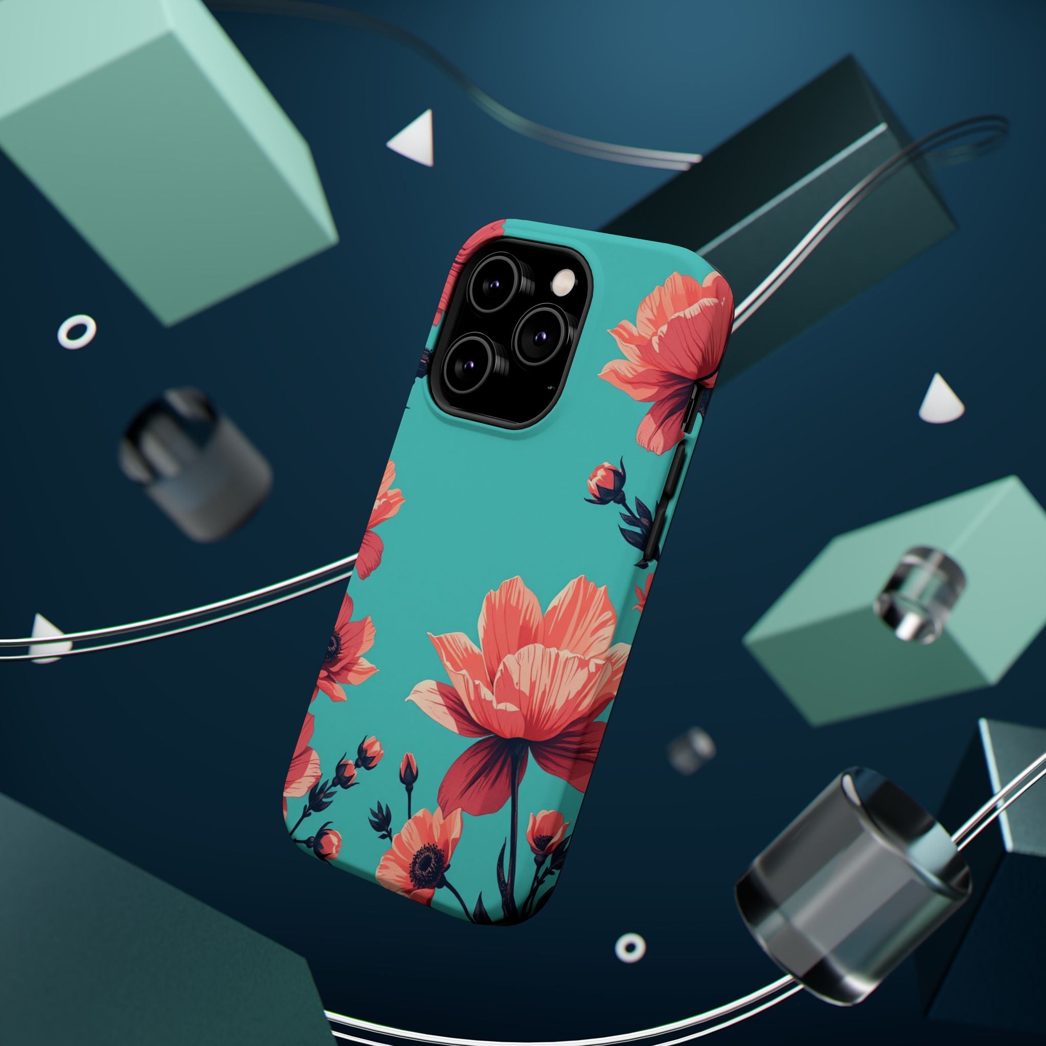 iPhone Floral Ink Wash Electric Art Slim Everyday Designer Case · iPhone Case