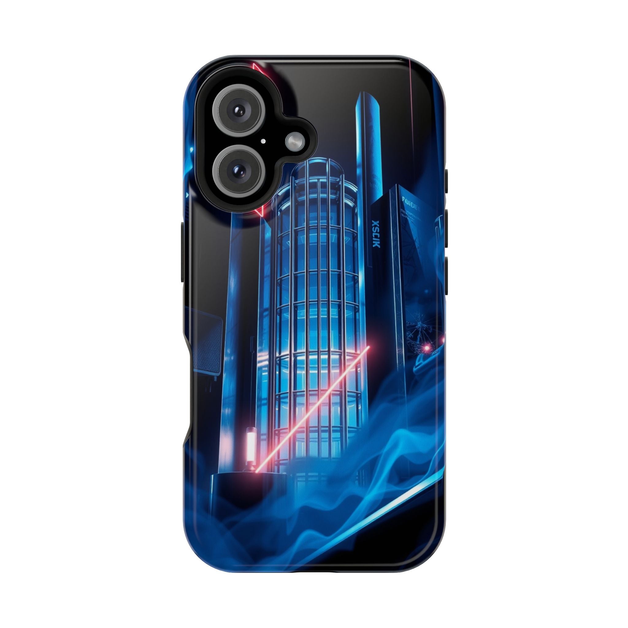 iPhone Midnight Blue And Silver Bauhaus Composition Slim Snap Case · iPhone Case