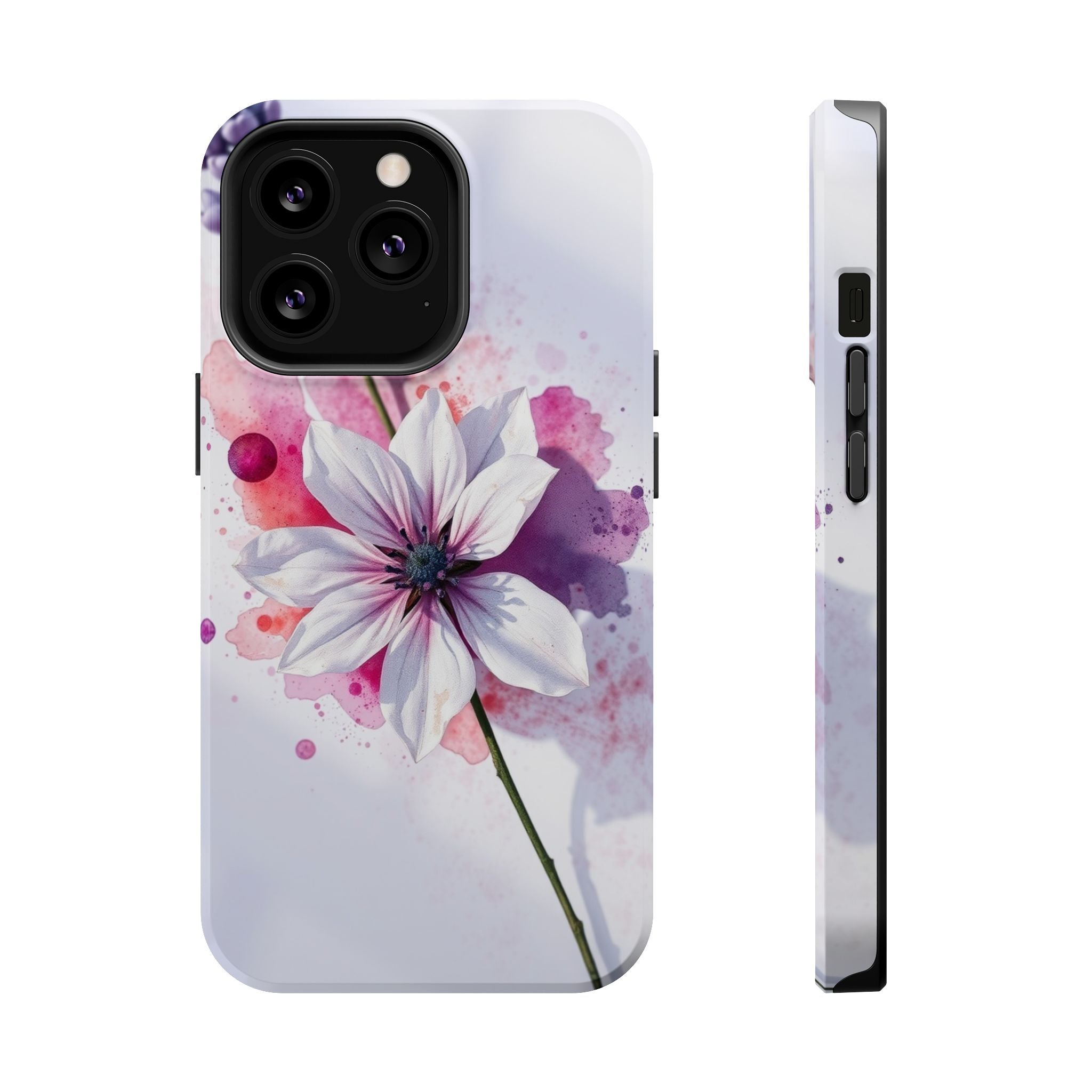 iPhone Floral Watercolor Splash Bold Art Slim Everyday iPhone 15 · iPhone Case