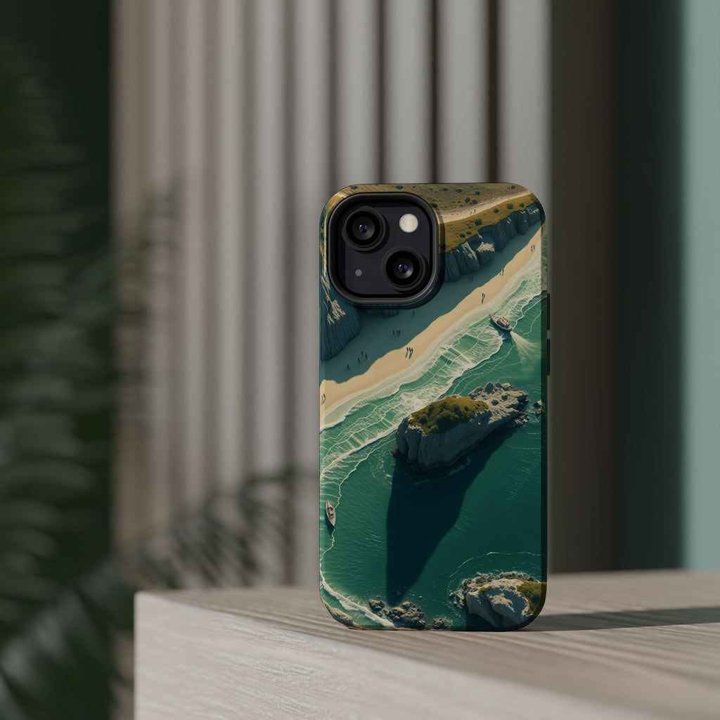 iPhone Sage And Ivory Shoreline Aerial Slim Everyday Designer Case · iPhone Case