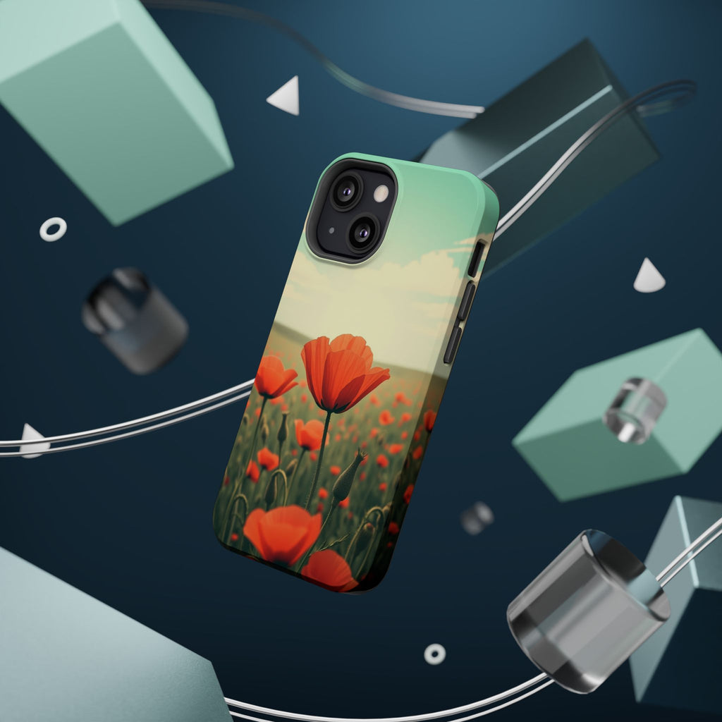 iPhone Radiant Poppy Field Design Bold Modern Everyday Snap Case · iPhone Case
