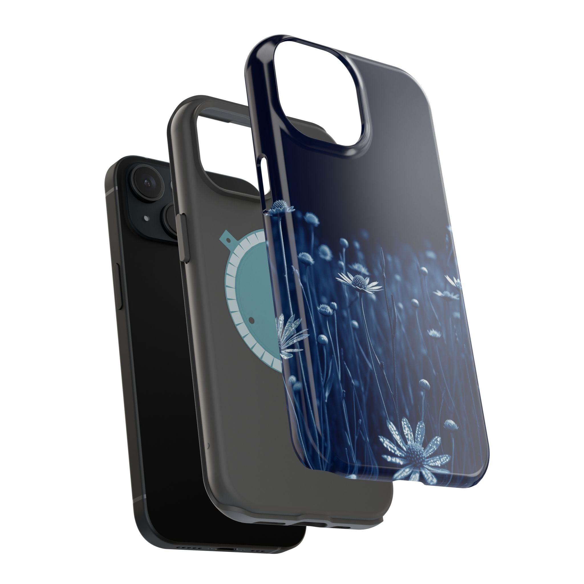 iPhone Midnight Blue And Silver Wildflower Field Clean iPhone Minimal · iPhone C