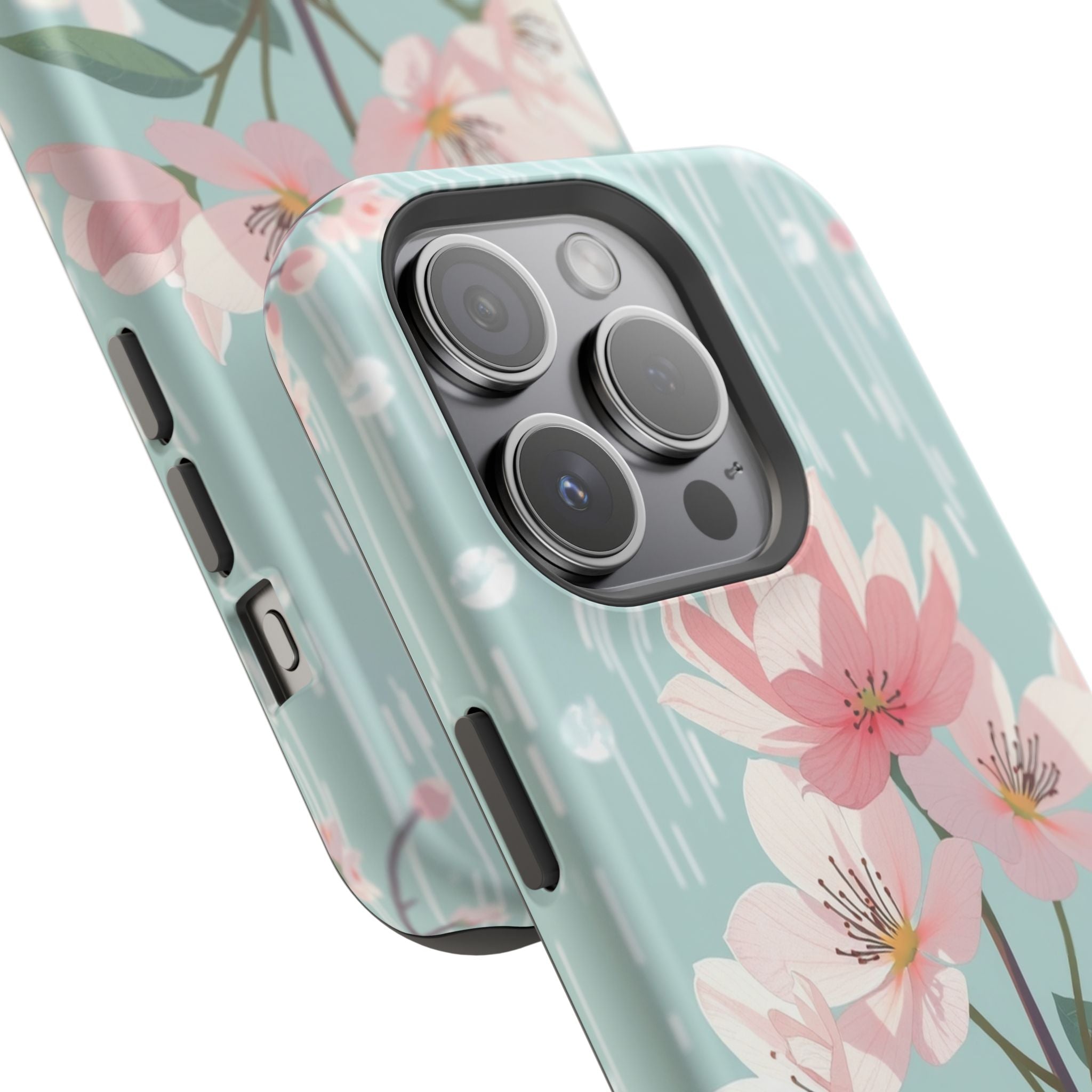 iPhone Mint And Blush Spring Shower Bloom Slim iPhone Everyday Designer · iPhone