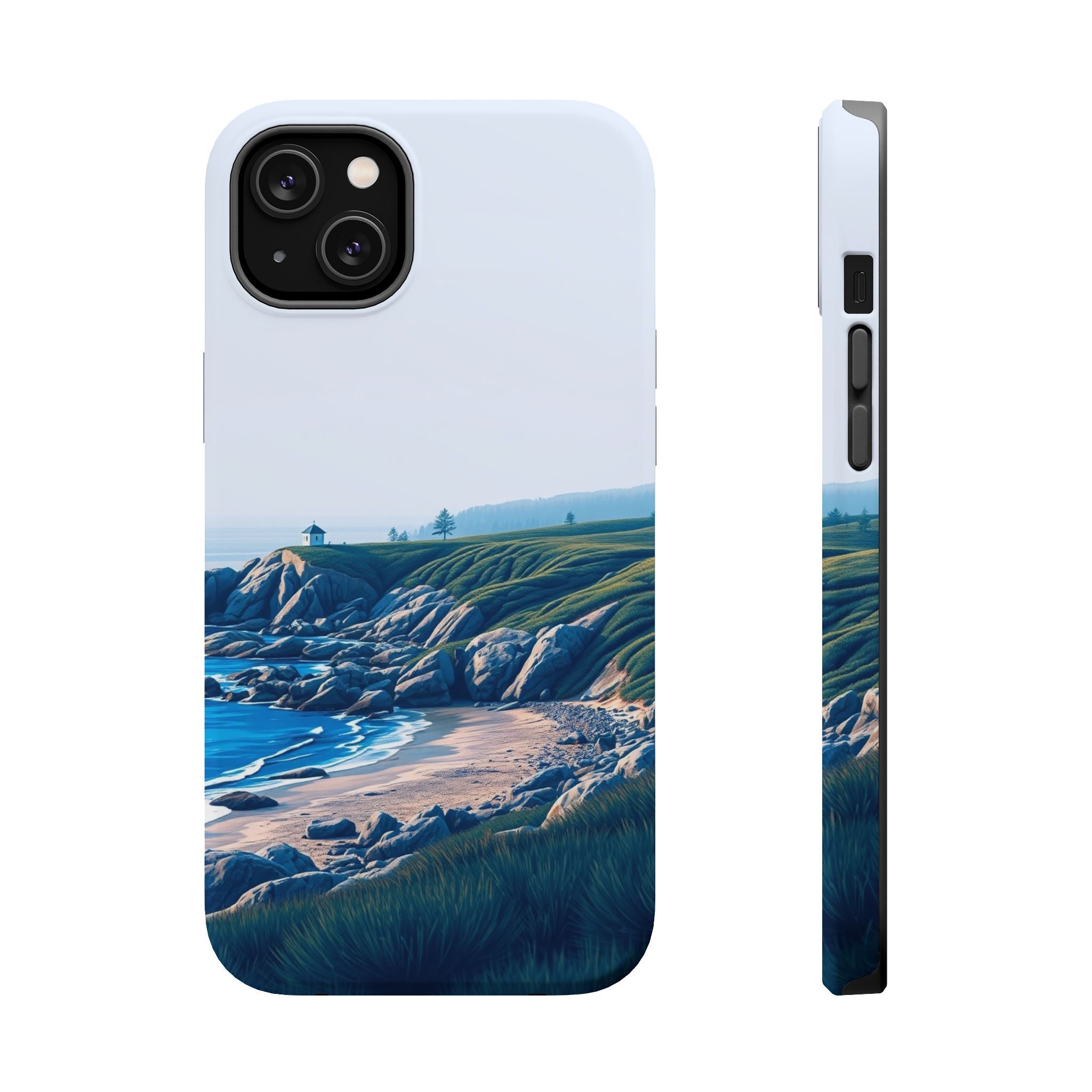 iPhone Midnight Blue And Silver Pebble Beach Soft iPhone 20 Finish · iPhone Case