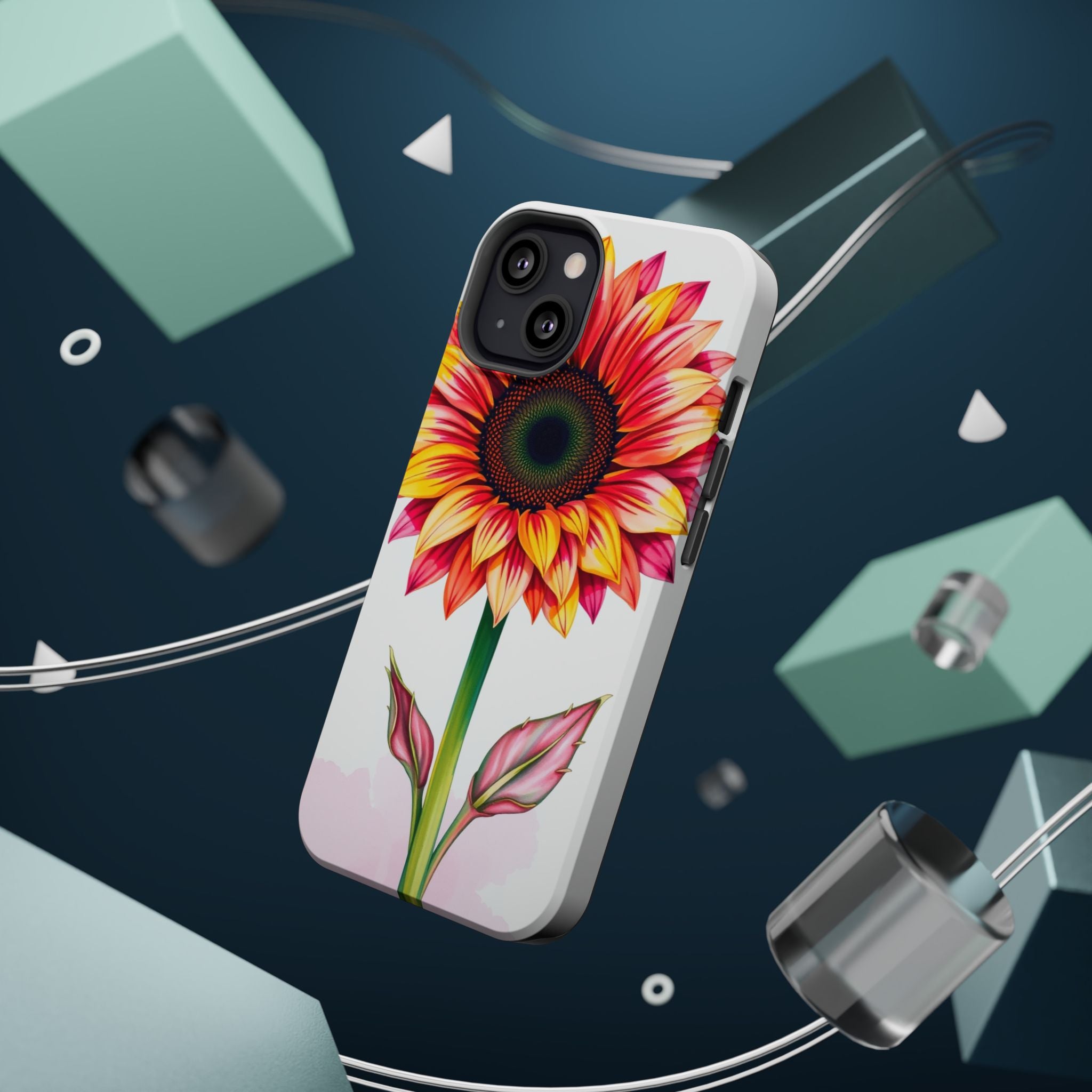 iPhone Sunflower Pop Vibrant Watercolor Slim Snap Case · iPhone Case