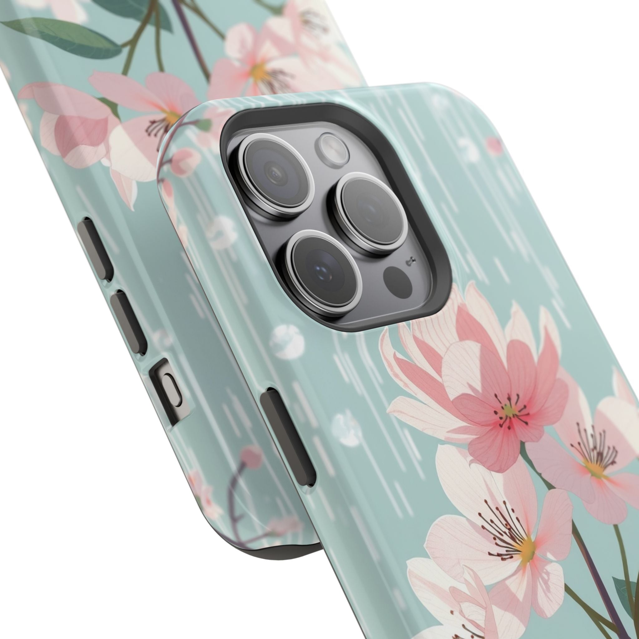 iPhone Mint And Blush Spring Shower Bloom Slim iPhone Everyday Designer · iPhone