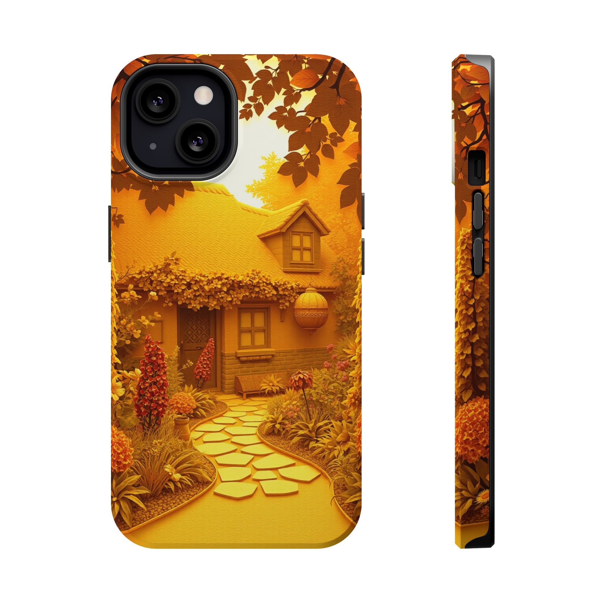 iPhone Vibrant Cottage Garden Design Slim Everyday Designer Case · iPhone Case