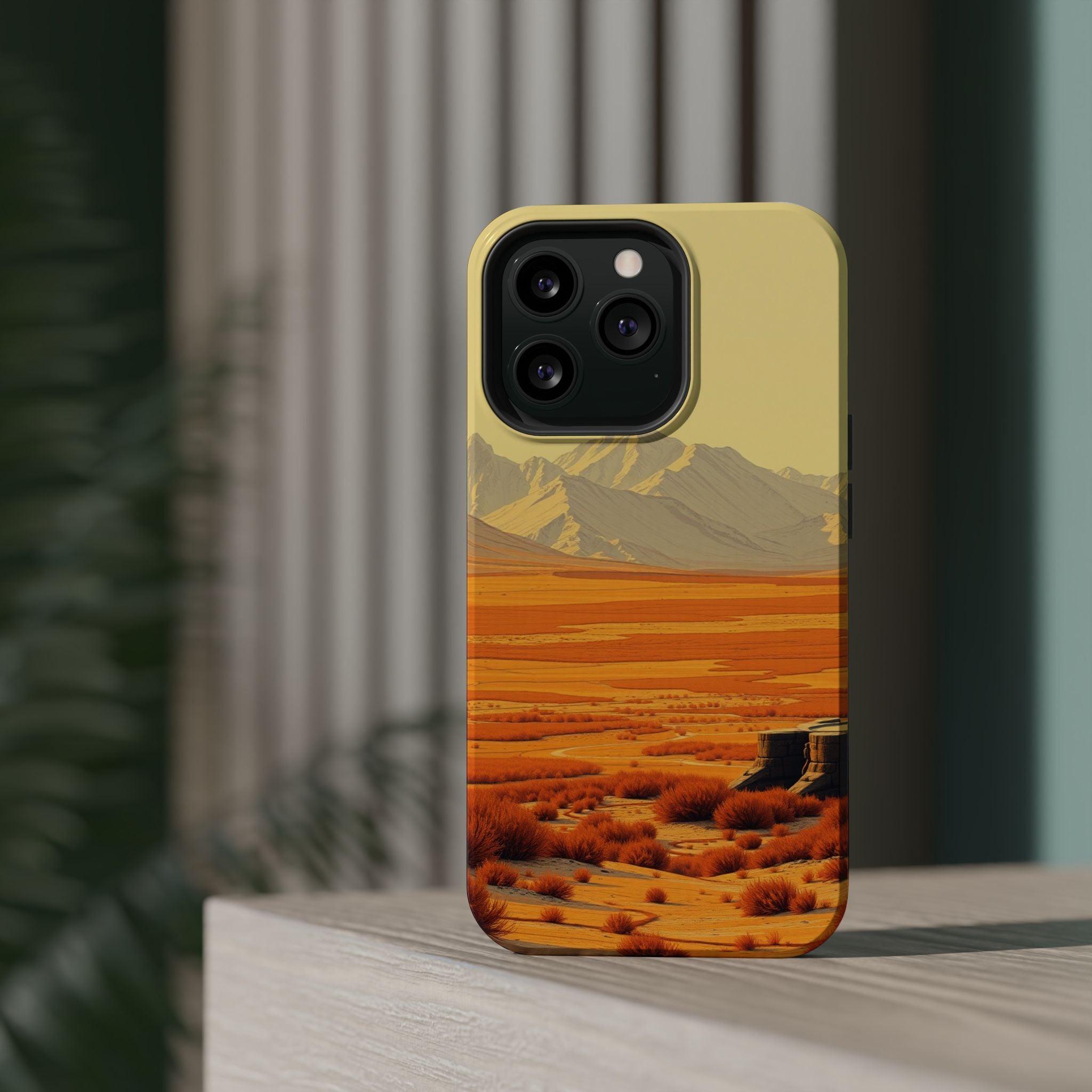 iPhone Mustard And Rust Tundra Expanse Slim Everyday Designer Case · iPhone Case