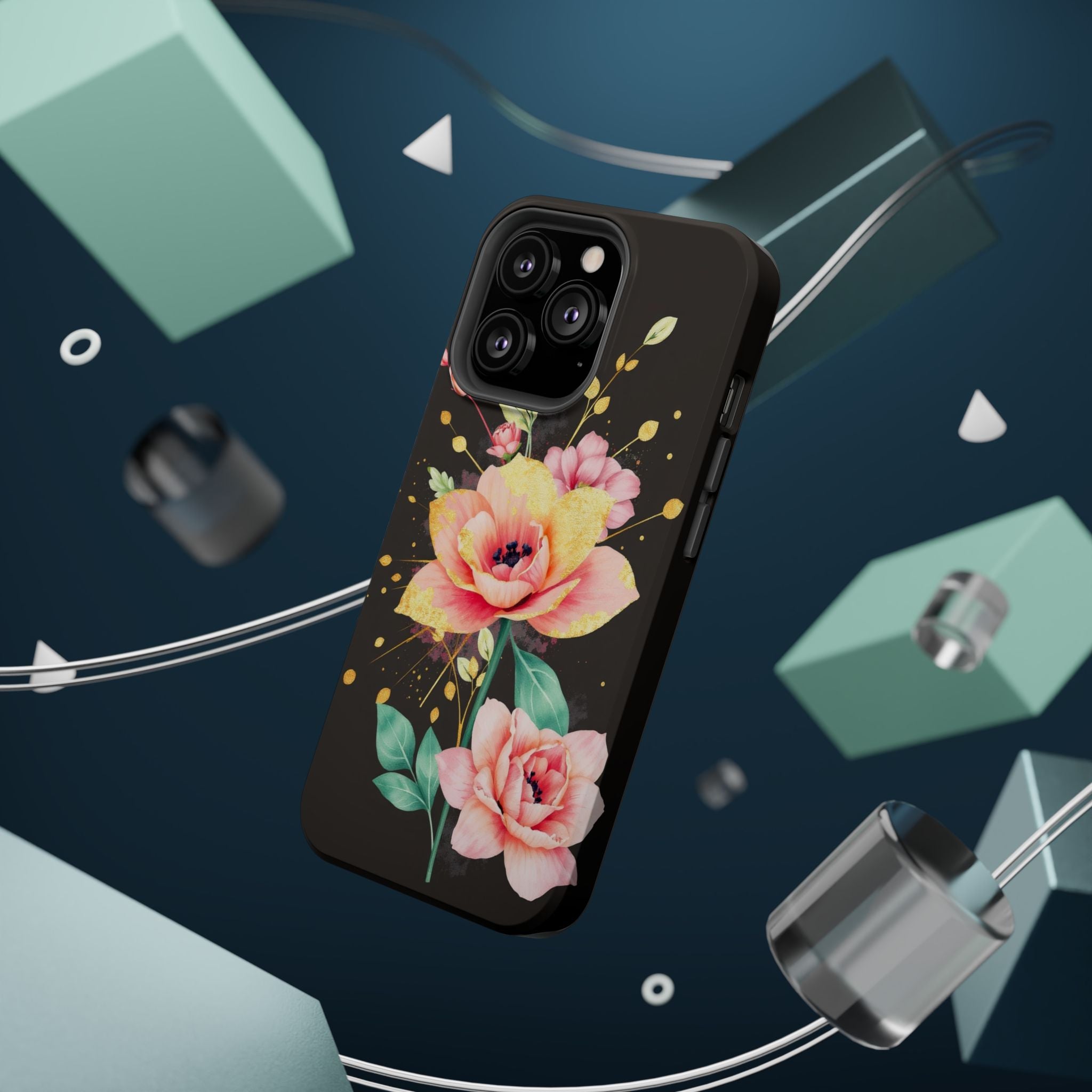 iPhone Earthy Floral Watercolor Splash Design Clean iPhone 14 Minimal · iPhone C
