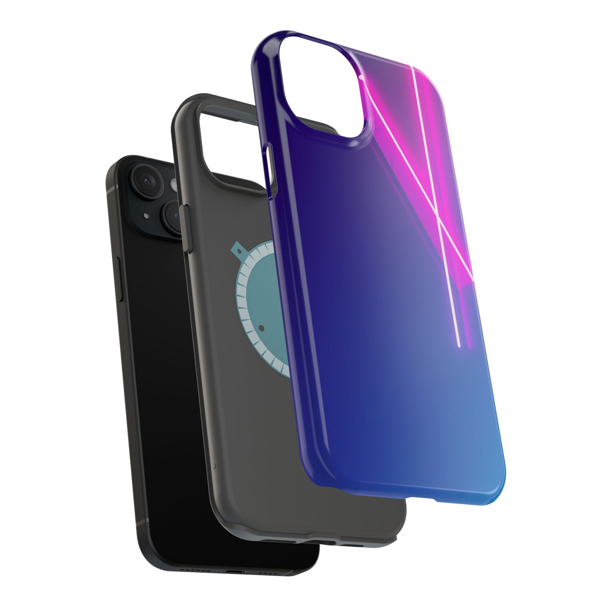 iPhone 1990s Geometric Neon Electric Art Slim Everyday Designer Case · iPhone Ca