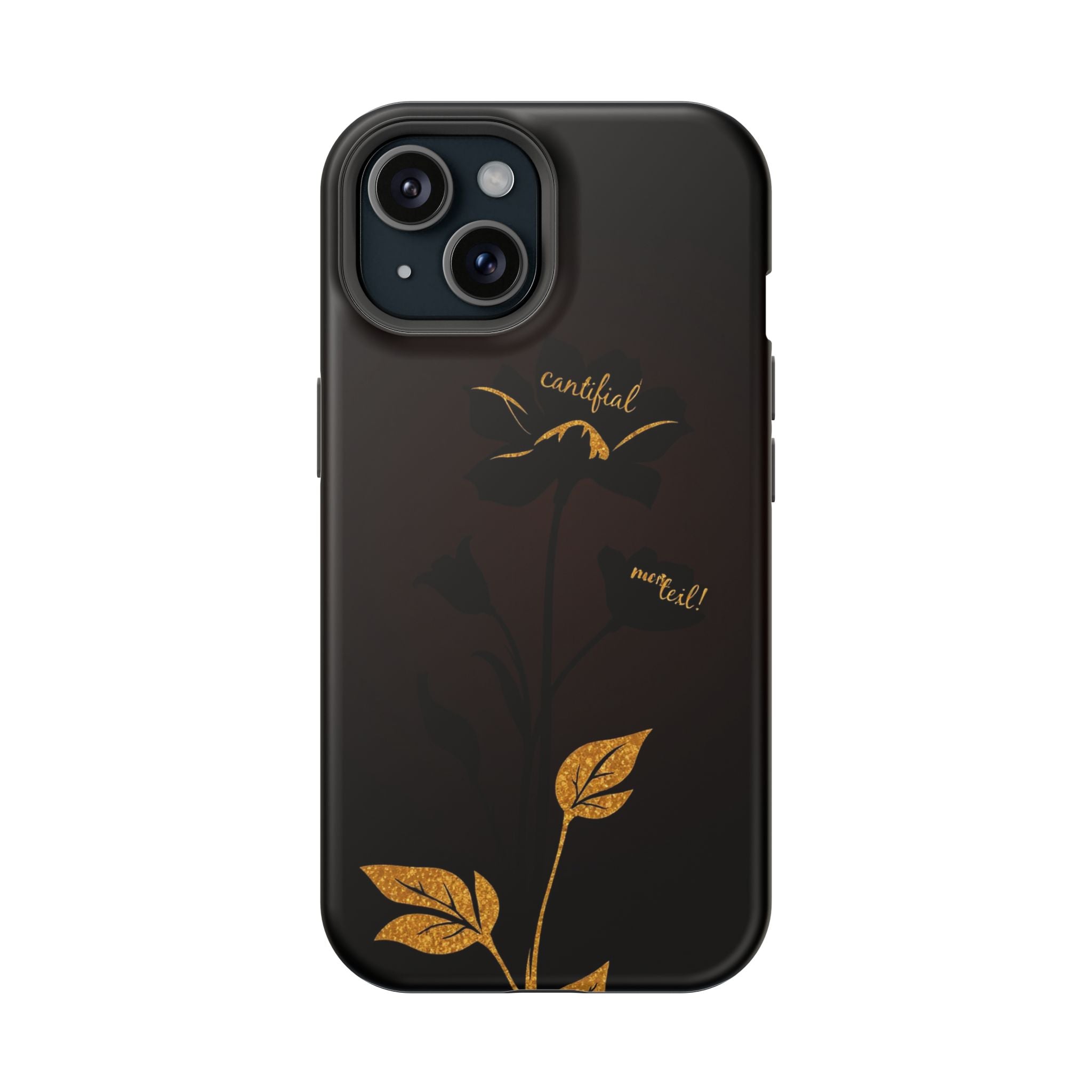 iPhone Earthy Floral Silhouette Design Slim Everyday Designer Case · iPhone Case