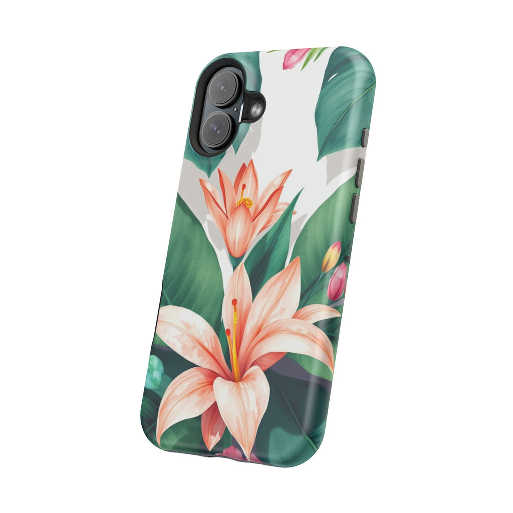 iPhone Tropical Bloom Sage And Ivory Slim Snap Case Gal · iPhone Case