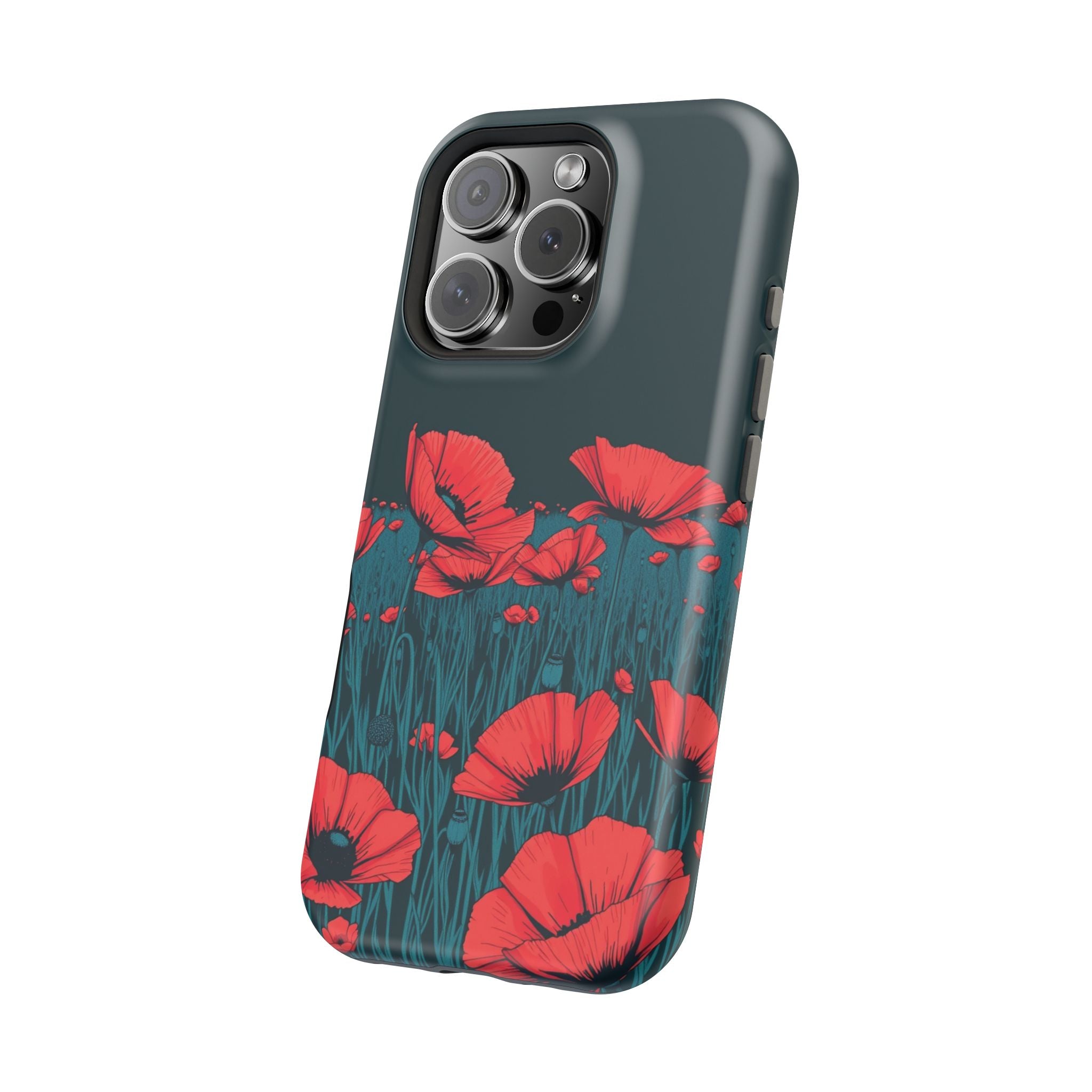 iPhone Poppy Field Dark Gothic Ink Clean Minimal Snap Cas Slim Snap Case · iPhon