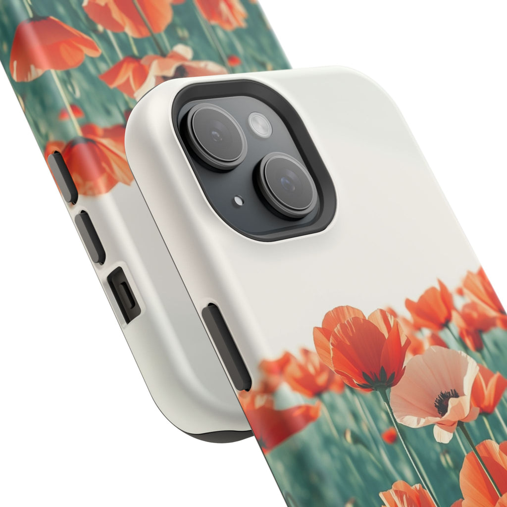 iPhone Mint And Blush Poppy Field 10 Slim Everyday Designer Case · iPhone Case