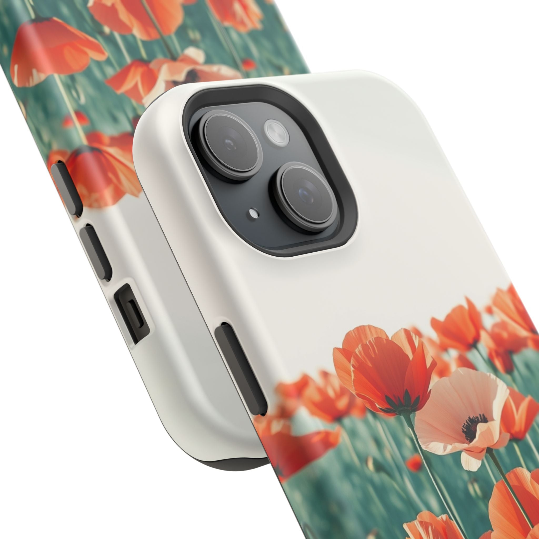 iPhone Mint And Blush Poppy Field 10 Slim Everyday Designer Case · iPhone Case