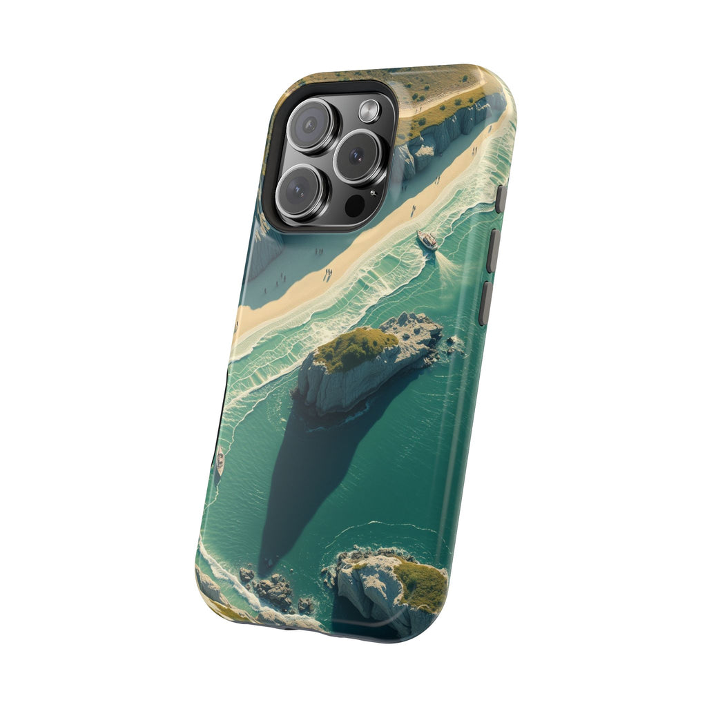 iPhone Sage And Ivory Shoreline Aerial Slim Everyday Designer Case · iPhone Case