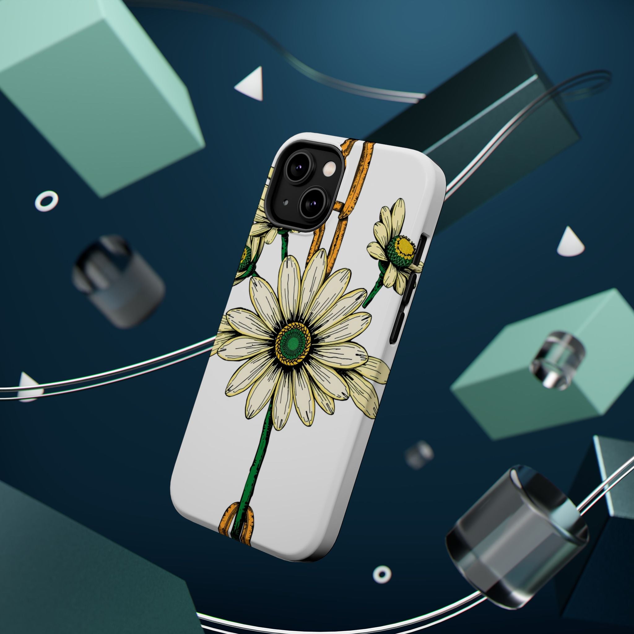iPhone Daisy Chain Dark Gothic Ink Bold Modern Everyday Snap Case · iPhone Case